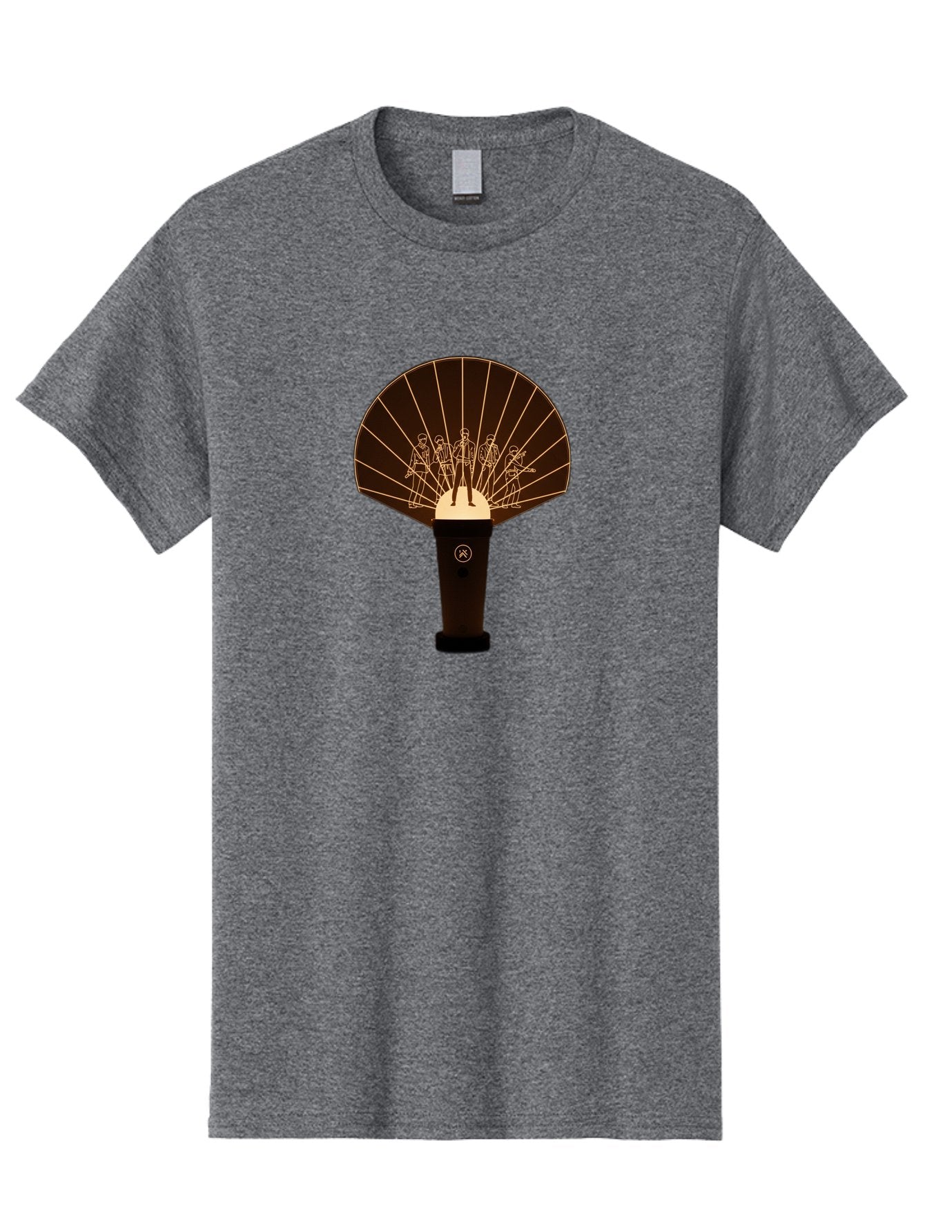 Handheld-Fan Men'S Graphic Tee, 100% Cotton, Comfortable Casual Summer Wear, Machine Washable, Handheld Fan, Elegant Design, Traditional Accessory, Cultural Heritage, Decorative Patterns, Minimalist Art, Simple Luxury, Gold Accents, Bac021 7