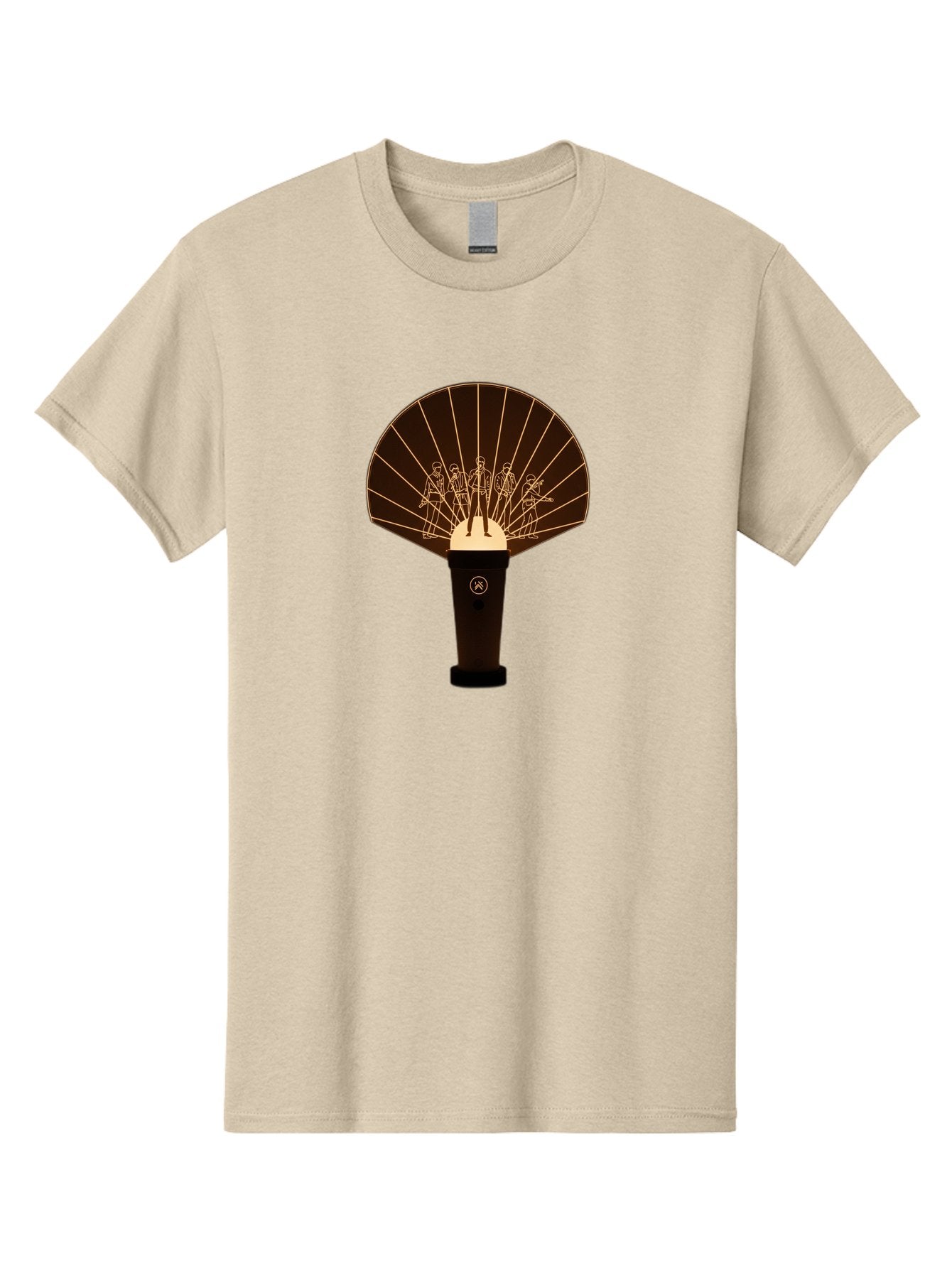 Handheld-Fan Men'S Graphic Tee, 100% Cotton, Comfortable Casual Summer Wear, Machine Washable, Handheld Fan, Elegant Design, Traditional Accessory, Cultural Heritage, Decorative Patterns, Minimalist Art, Simple Luxury, Gold Accents, Bac021 13