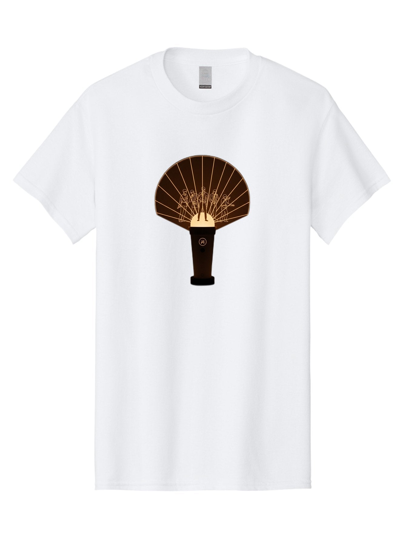 Handheld-Fan Men'S Graphic Tee, 100% Cotton, Comfortable Casual Summer Wear, Machine Washable, Handheld Fan, Elegant Design, Traditional Accessory, Cultural Heritage, Decorative Patterns, Minimalist Art, Simple Luxury, Gold Accents, Bac021 4