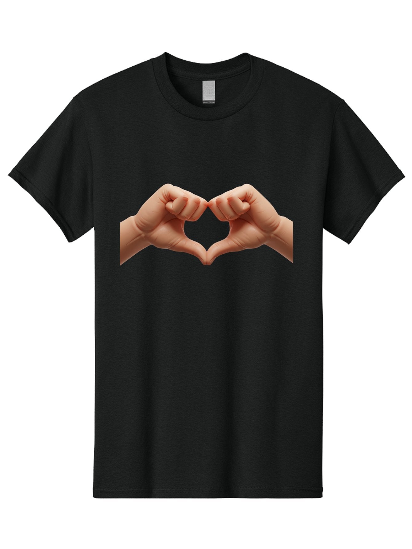 Hands-Forming-Heart-3 Men'S Graphic Tee, 100% Cotton, Comfortable Casual Summer Wear, Machine Washable, Hands Forming Heart Shape, Heart Gesture, Love Symbol, Hand Sign, Affectionate Gesture, Heart Hands, Love Sign Bac024 7