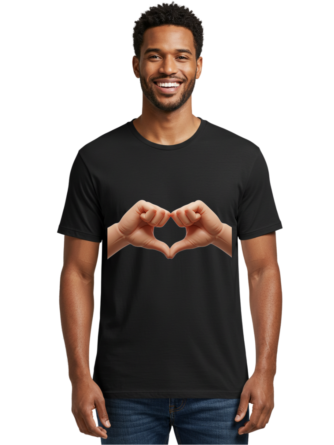 Hands-Forming-Heart-3 Men'S Graphic Tee, 100% Cotton, Comfortable Casual Summer Wear, Machine Washable, Hands Forming Heart Shape, Heart Gesture, Love Symbol, Hand Sign, Affectionate Gesture, Heart Hands, Love Sign Bac024 28