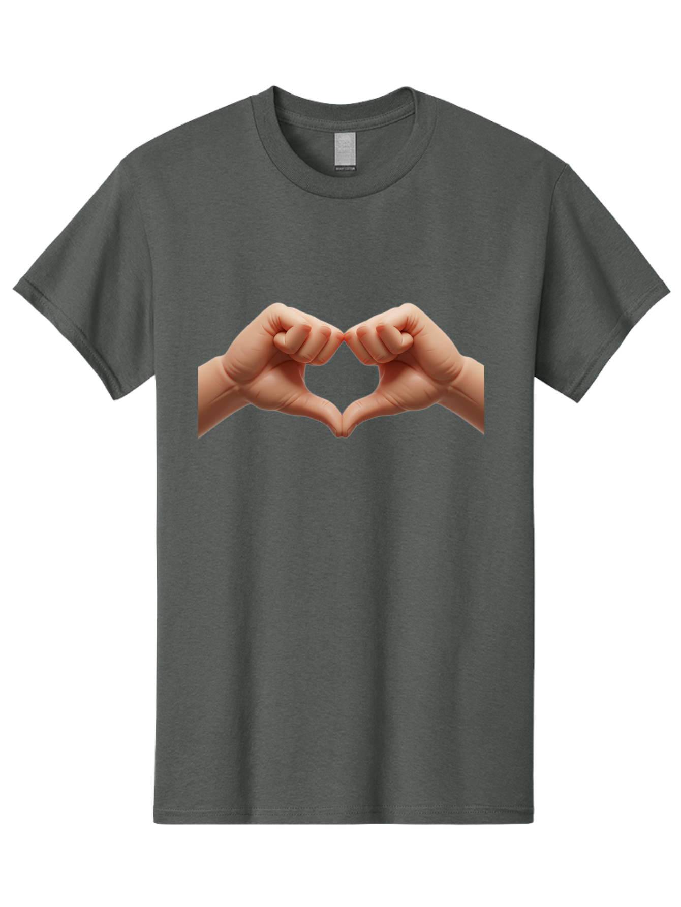 Hands-Forming-Heart-3 Men'S Graphic Tee, 100% Cotton, Comfortable Casual Summer Wear, Machine Washable, Hands Forming Heart Shape, Heart Gesture, Love Symbol, Hand Sign, Affectionate Gesture, Heart Hands, Love Sign Bac024 3