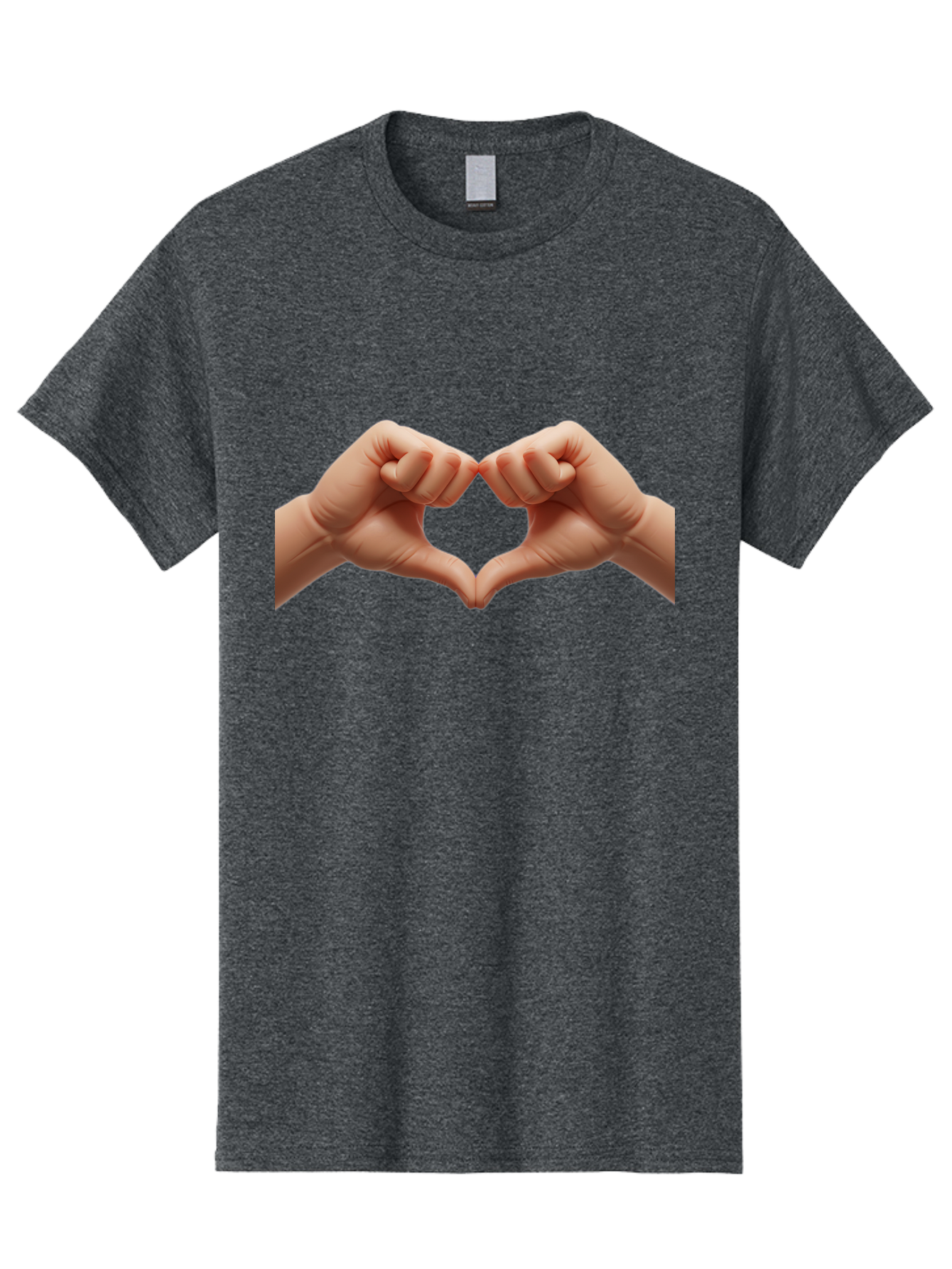 Hands-Forming-Heart-3 Men'S Graphic Tee, 100% Cotton, Comfortable Casual Summer Wear, Machine Washable, Hands Forming Heart Shape, Heart Gesture, Love Symbol, Hand Sign, Affectionate Gesture, Heart Hands, Love Sign Bac024 4