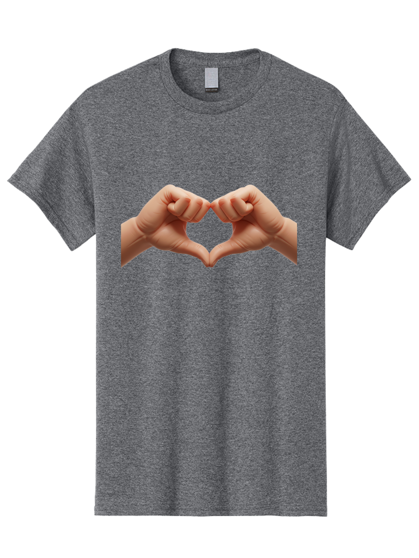 Hands-Forming-Heart-3 Men'S Graphic Tee, 100% Cotton, Comfortable Casual Summer Wear, Machine Washable, Hands Forming Heart Shape, Heart Gesture, Love Symbol, Hand Sign, Affectionate Gesture, Heart Hands, Love Sign Bac024 10