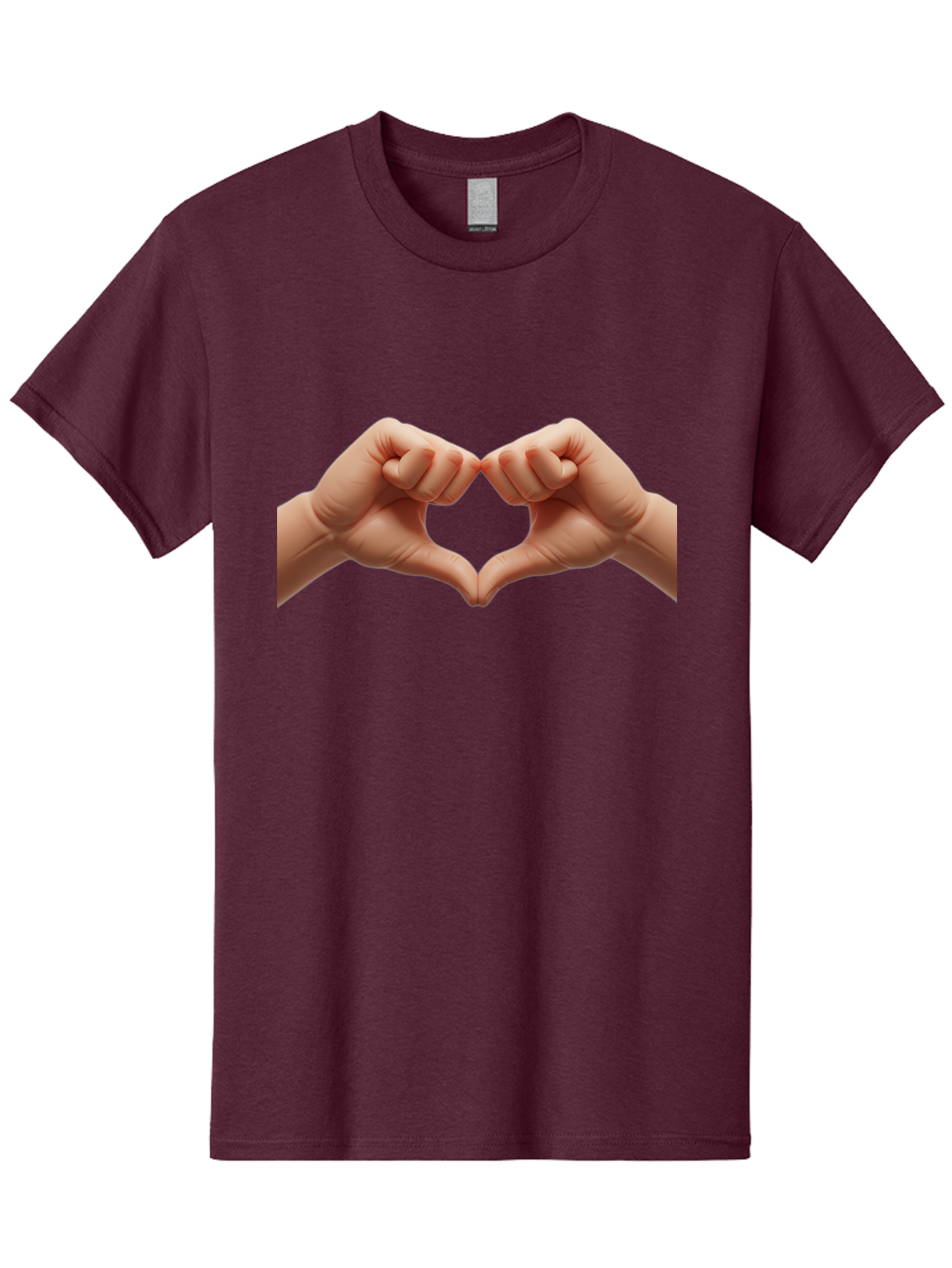 Hands-Forming-Heart-3 Men'S Graphic Tee, 100% Cotton, Comfortable Casual Summer Wear, Machine Washable, Hands Forming Heart Shape, Heart Gesture, Love Symbol, Hand Sign, Affectionate Gesture, Heart Hands, Love Sign Bac024