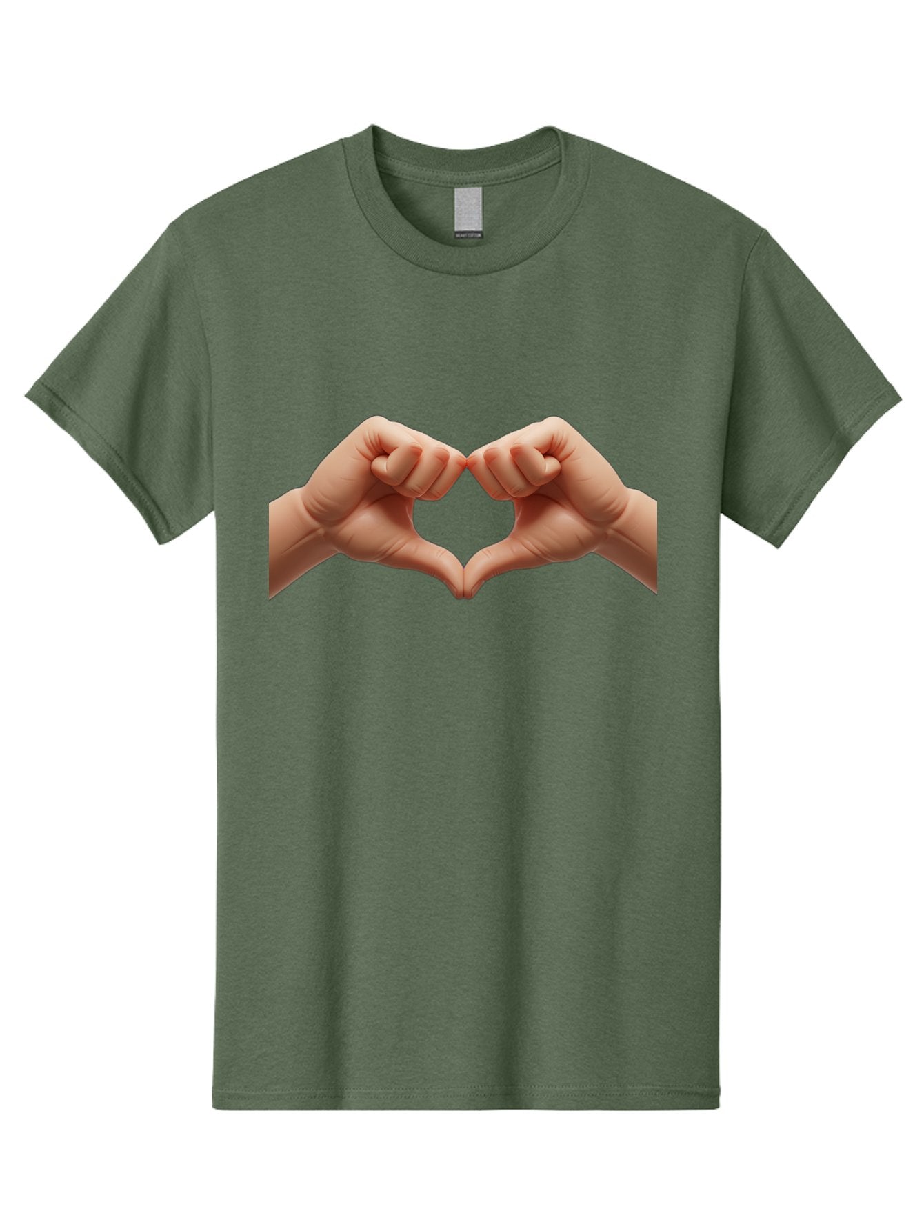 Hands-Forming-Heart-3 Men'S Graphic Tee, 100% Cotton, Comfortable Casual Summer Wear, Machine Washable, Hands Forming Heart Shape, Heart Gesture, Love Symbol, Hand Sign, Affectionate Gesture, Heart Hands, Love Sign Bac024 5
