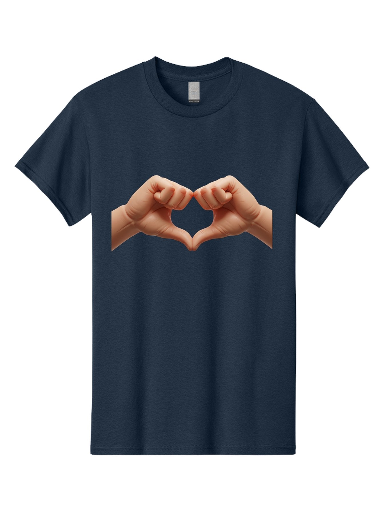 Hands-Forming-Heart-3 Men'S Graphic Tee, 100% Cotton, Comfortable Casual Summer Wear, Machine Washable, Hands Forming Heart Shape, Heart Gesture, Love Symbol, Hand Sign, Affectionate Gesture, Heart Hands, Love Sign Bac024