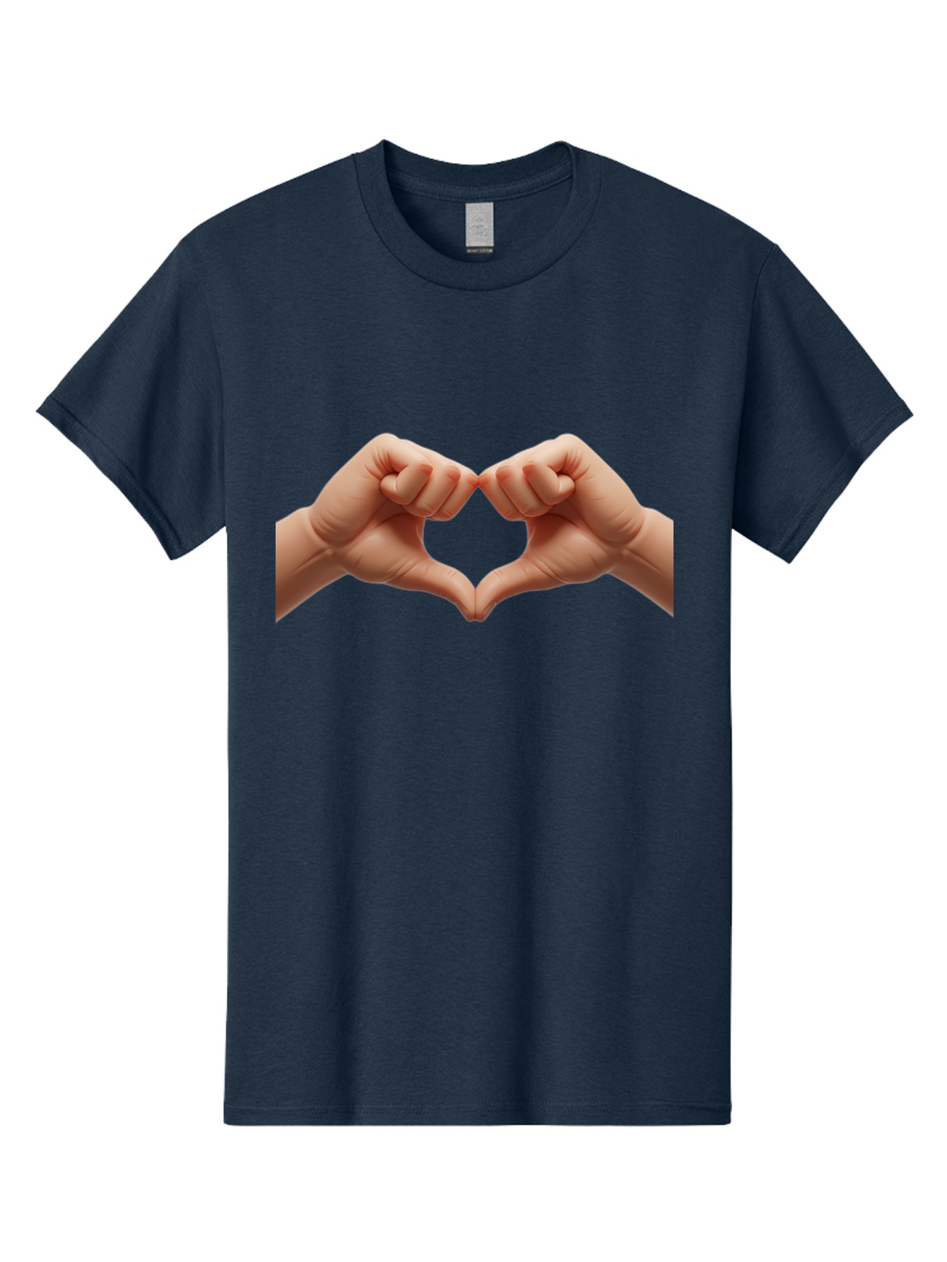Hands-Forming-Heart-3 Men'S Graphic Tee, 100% Cotton, Comfortable Casual Summer Wear, Machine Washable, Hands Forming Heart Shape, Heart Gesture, Love Symbol, Hand Sign, Affectionate Gesture, Heart Hands, Love Sign Bac024 11