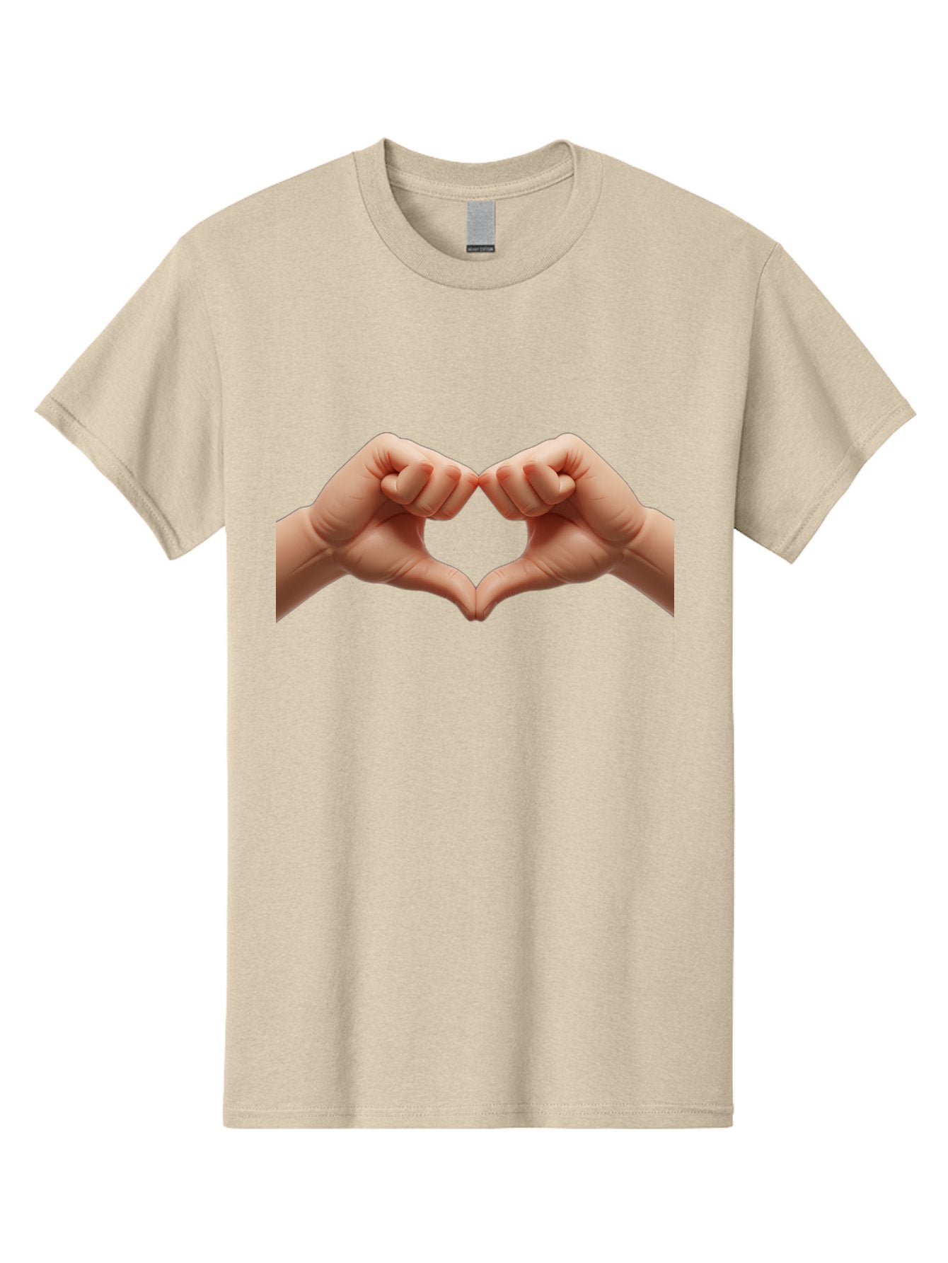 Hands-Forming-Heart-3 Men'S Graphic Tee, 100% Cotton, Comfortable Casual Summer Wear, Machine Washable, Hands Forming Heart Shape, Heart Gesture, Love Symbol, Hand Sign, Affectionate Gesture, Heart Hands, Love Sign Bac024 4