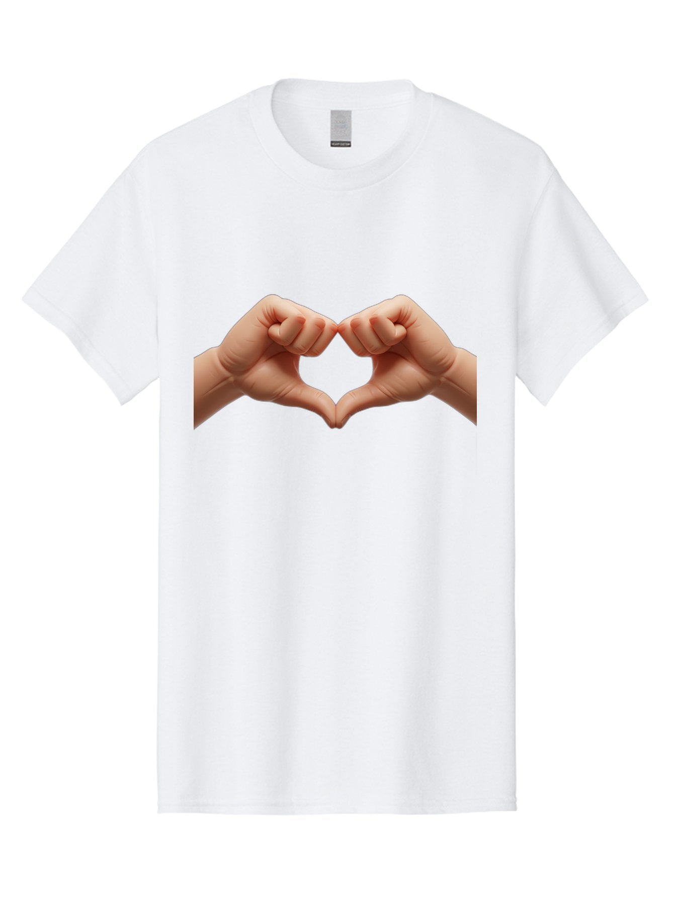 Hands-Forming-Heart-3 Men'S Graphic Tee, 100% Cotton, Comfortable Casual Summer Wear, Machine Washable, Hands Forming Heart Shape, Heart Gesture, Love Symbol, Hand Sign, Affectionate Gesture, Heart Hands, Love Sign Bac024 6