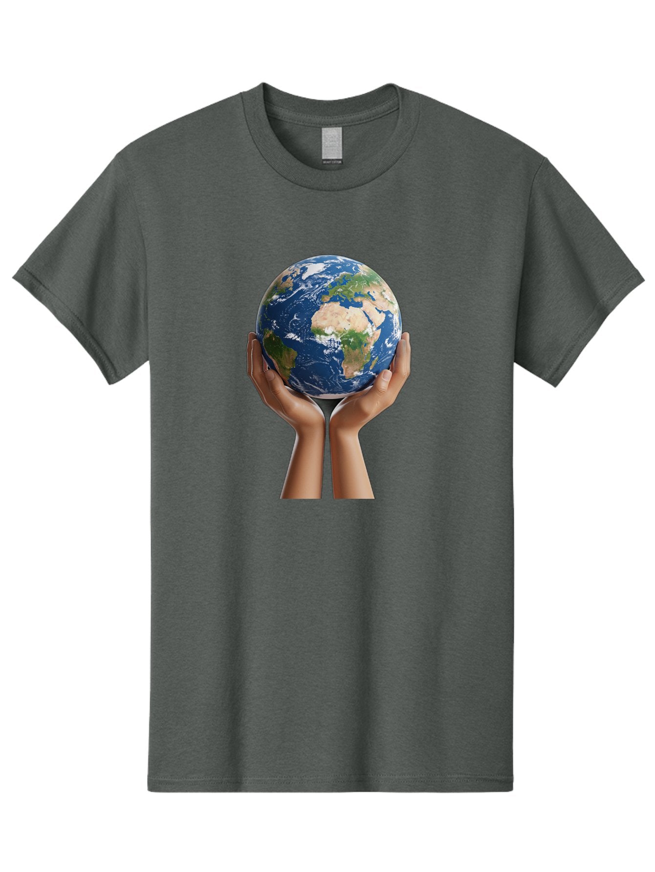 Hands-Holding-Earth Men'S Graphic Tee, 100% Cotton, Comfortable Casual Summer Wear, Machine Washable, Hands Holding The Earth, Global Unity, Environmental Conservation, World Peace, Earth'S Beauty, Human Connection, Global Citizenship, Bac028 11