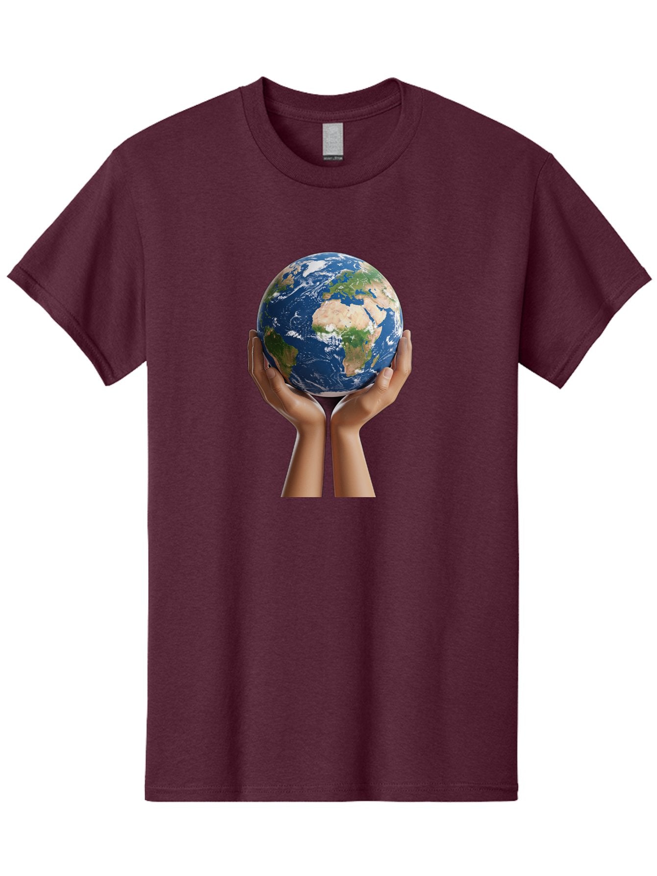 Hands-Holding-Earth Men'S Graphic Tee, 100% Cotton, Comfortable Casual Summer Wear, Machine Washable, Hands Holding The Earth, Global Unity, Environmental Conservation, World Peace, Earth'S Beauty, Human Connection, Global Citizenship, Bac028 10