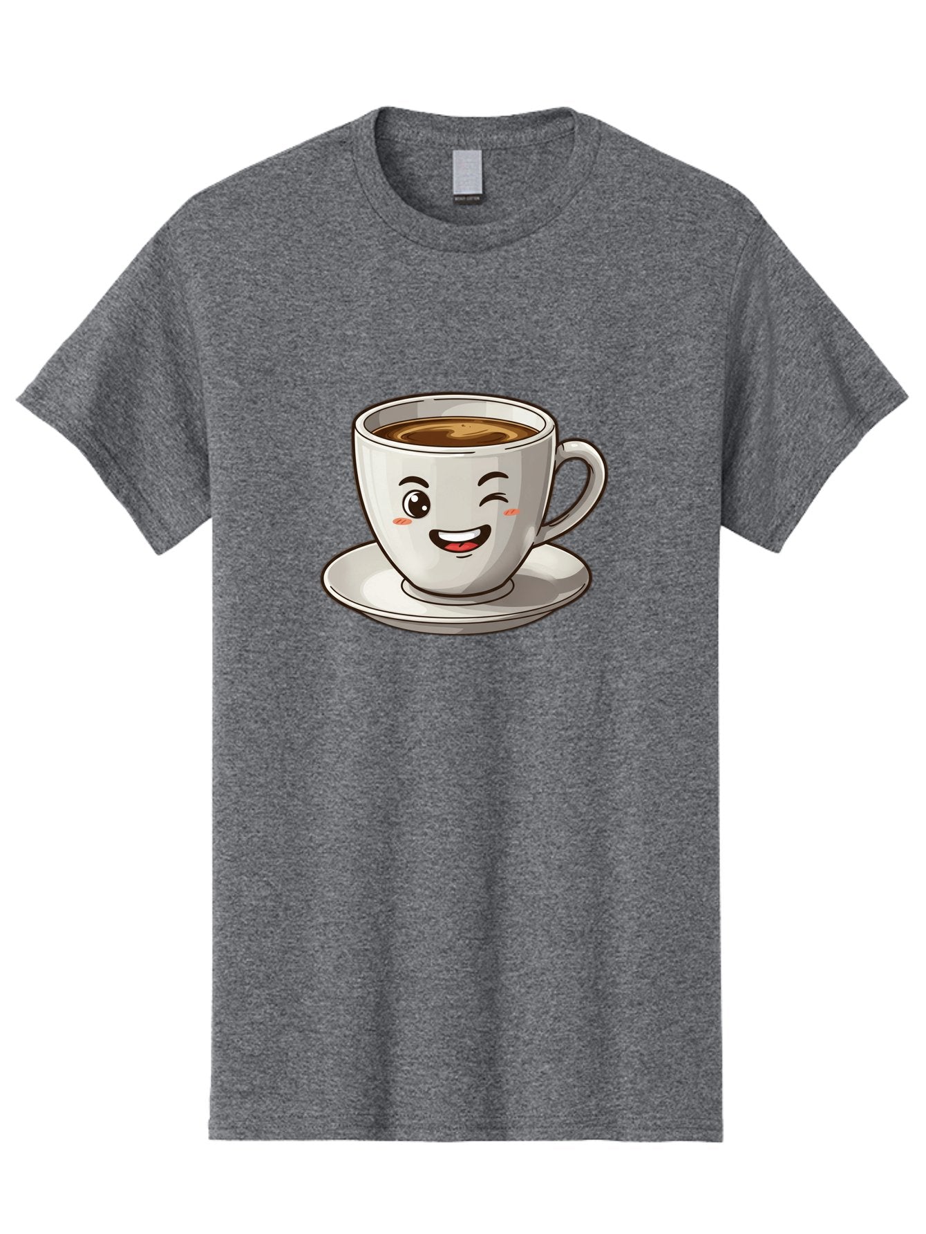 Happy-Coffee-Cup Men'S Graphic Tee, 100% Cotton, Comfortable Casual Summer Wear, Machine Washable, Cup Of Coffee, Cartoon Coffee, Smiling Coffee, Happy Face, Winking Coffee, Coffee Break, Morning Coffee, Coffee Time, Caffeinated Delight, Bac031 14
