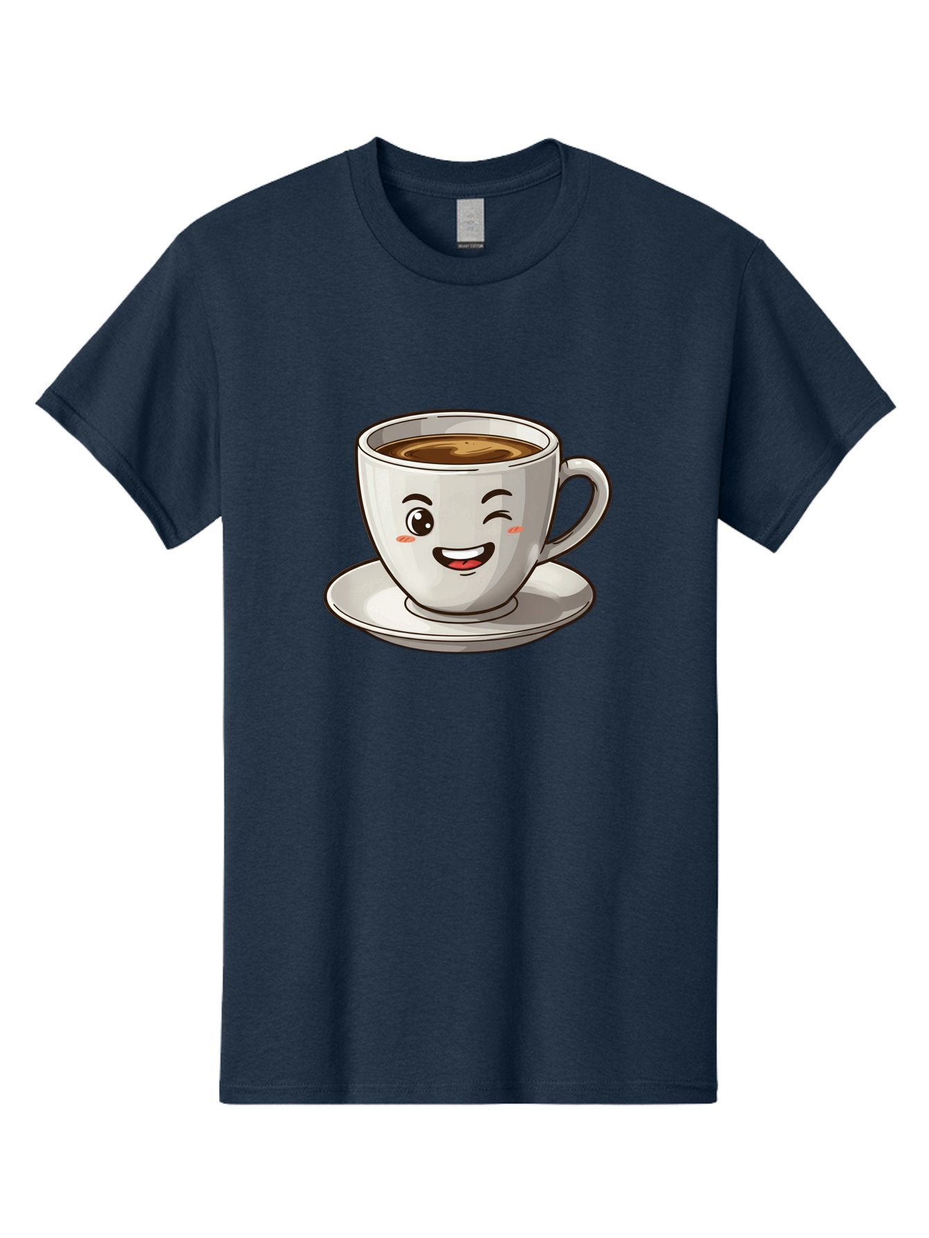 Happy-Coffee-Cup Men'S Graphic Tee, 100% Cotton, Comfortable Casual Summer Wear, Machine Washable, Cup Of Coffee, Cartoon Coffee, Smiling Coffee, Happy Face, Winking Coffee, Coffee Break, Morning Coffee, Coffee Time, Caffeinated Delight, Bac031 6
