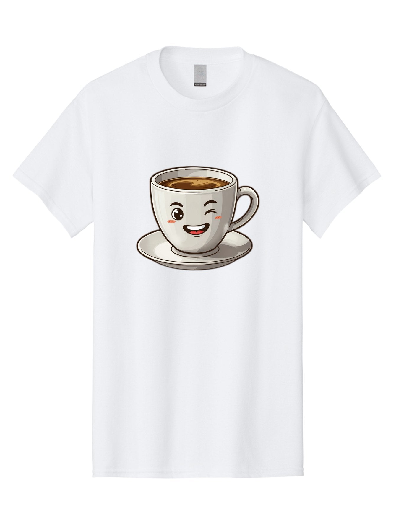 Happy-Coffee-Cup Men'S Graphic Tee, 100% Cotton, Comfortable Casual Summer Wear, Machine Washable, Cup Of Coffee, Cartoon Coffee, Smiling Coffee, Happy Face, Winking Coffee, Coffee Break, Morning Coffee, Coffee Time, Caffeinated Delight, Bac031 10