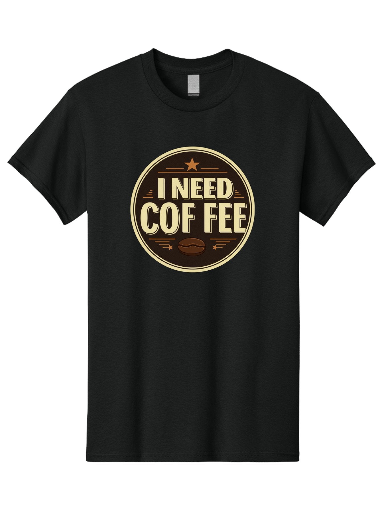 I-Need-Coffee-1 Men'S Graphic Tee, 100% Cotton, Comfortable Casual Summer Wear, Machine Washable, Coffee Lover, Coffee Break, Coffee Addiction, Coffee Quote, Coffee Humor, Coffee Needed, Coffee Craving Bac058