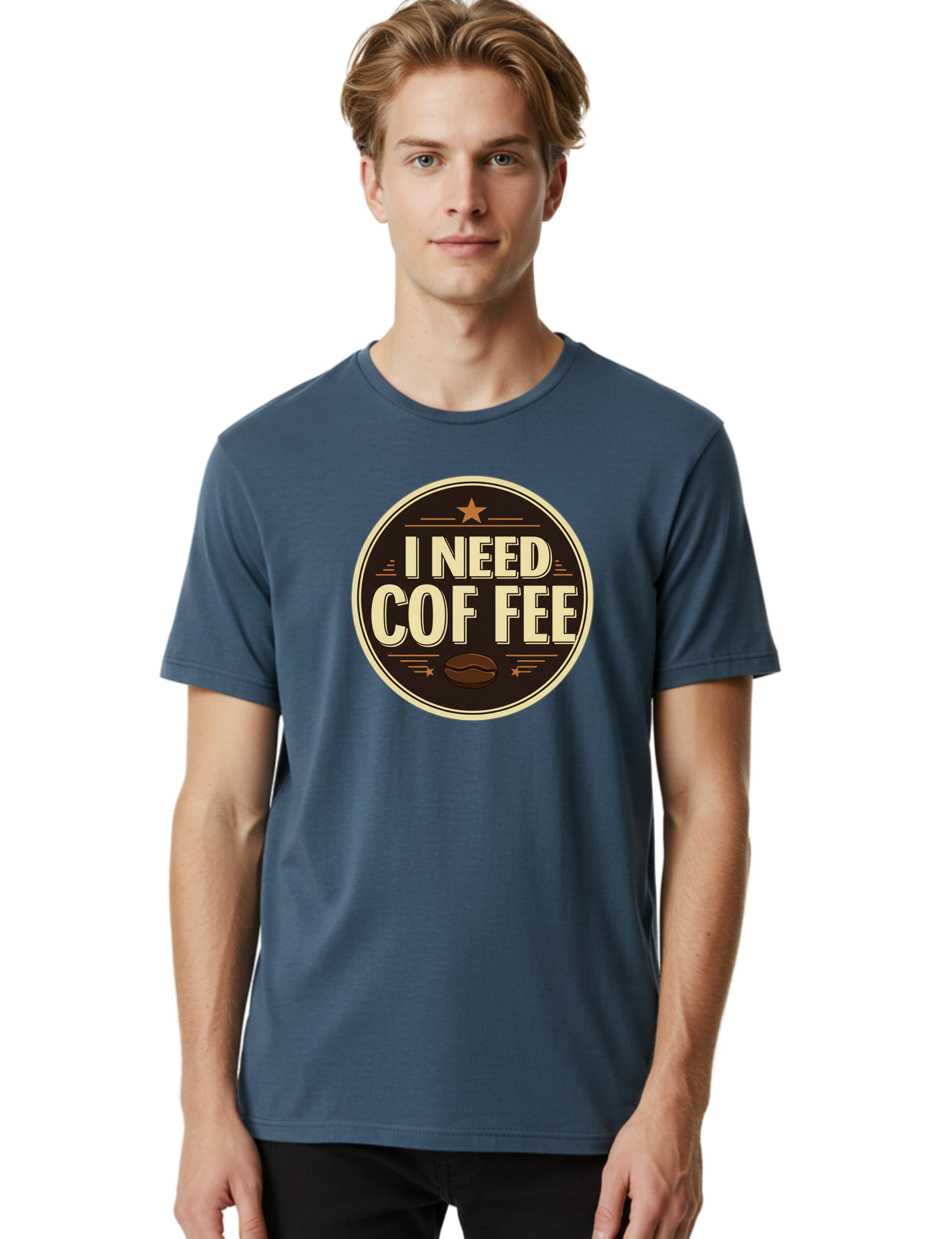 I-Need-Coffee-1 Men'S Graphic Tee, 100% Cotton, Comfortable Casual Summer Wear, Machine Washable, Coffee Lover, Coffee Break, Coffee Addiction, Coffee Quote, Coffee Humor, Coffee Needed, Coffee Craving Bac058 17