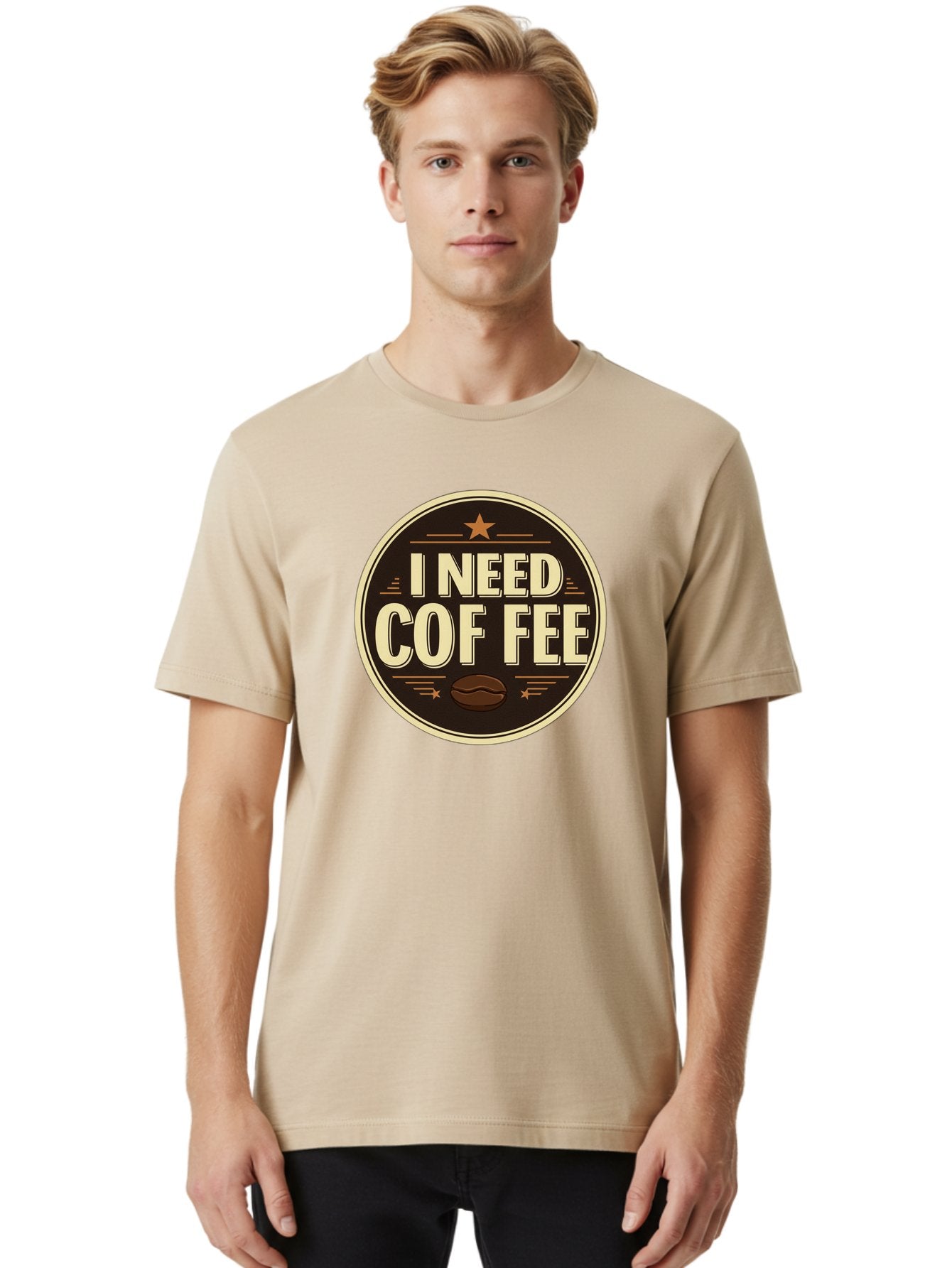 I-Need-Coffee-1 Men'S Graphic Tee, 100% Cotton, Comfortable Casual Summer Wear, Machine Washable, Coffee Lover, Coffee Break, Coffee Addiction, Coffee Quote, Coffee Humor, Coffee Needed, Coffee Craving Bac058 17