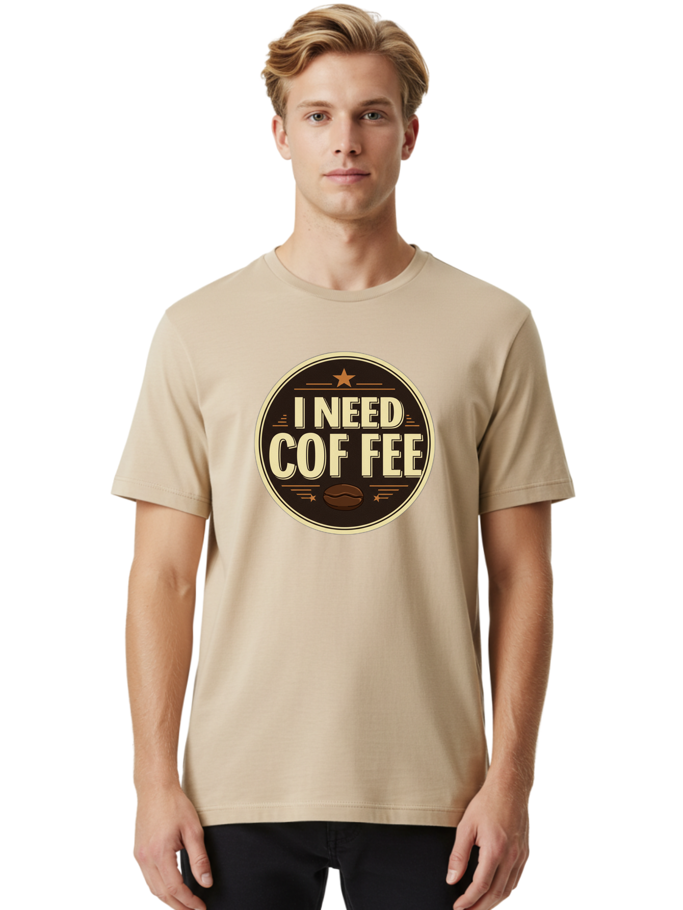 I-Need-Coffee-1 Men'S Graphic Tee, 100% Cotton, Comfortable Casual Summer Wear, Machine Washable, Coffee Lover, Coffee Break, Coffee Addiction, Coffee Quote, Coffee Humor, Coffee Needed, Coffee Craving Bac058 29