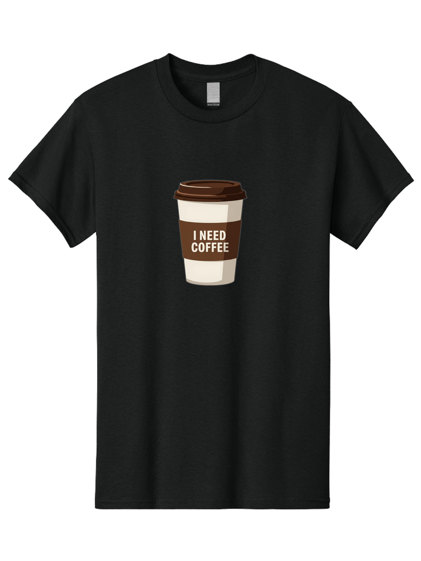 I-Need-Coffee-10 Men'S Graphic Tee, 100% Cotton, Comfortable Casual Summer Wear, Machine Washable, Coffee Cup, Disposable Coffee Cup, Coffee To Go, Morning Coffee, Caffeine Fix, Coffee Break, Coffee Love, Coffee Addiction Bac059 3