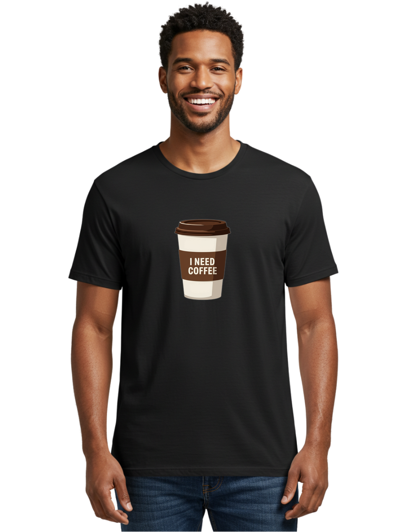 I-Need-Coffee-10 Men'S Graphic Tee, 100% Cotton, Comfortable Casual Summer Wear, Machine Washable, Coffee Cup, Disposable Coffee Cup, Coffee To Go, Morning Coffee, Caffeine Fix, Coffee Break, Coffee Love, Coffee Addiction Bac059 18