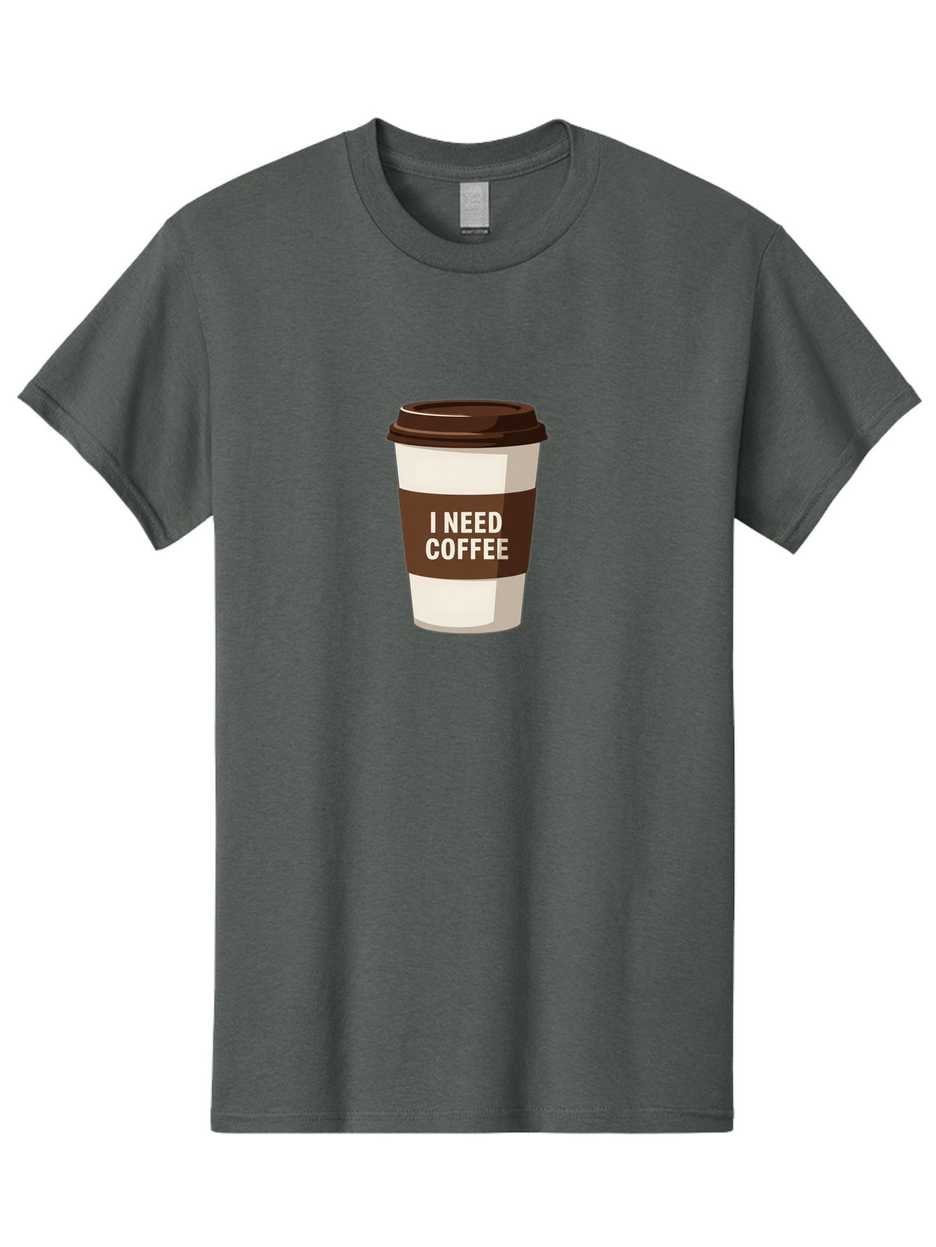 I-Need-Coffee-10 Men'S Graphic Tee, 100% Cotton, Comfortable Casual Summer Wear, Machine Washable, Coffee Cup, Disposable Coffee Cup, Coffee To Go, Morning Coffee, Caffeine Fix, Coffee Break, Coffee Love, Coffee Addiction Bac059 9