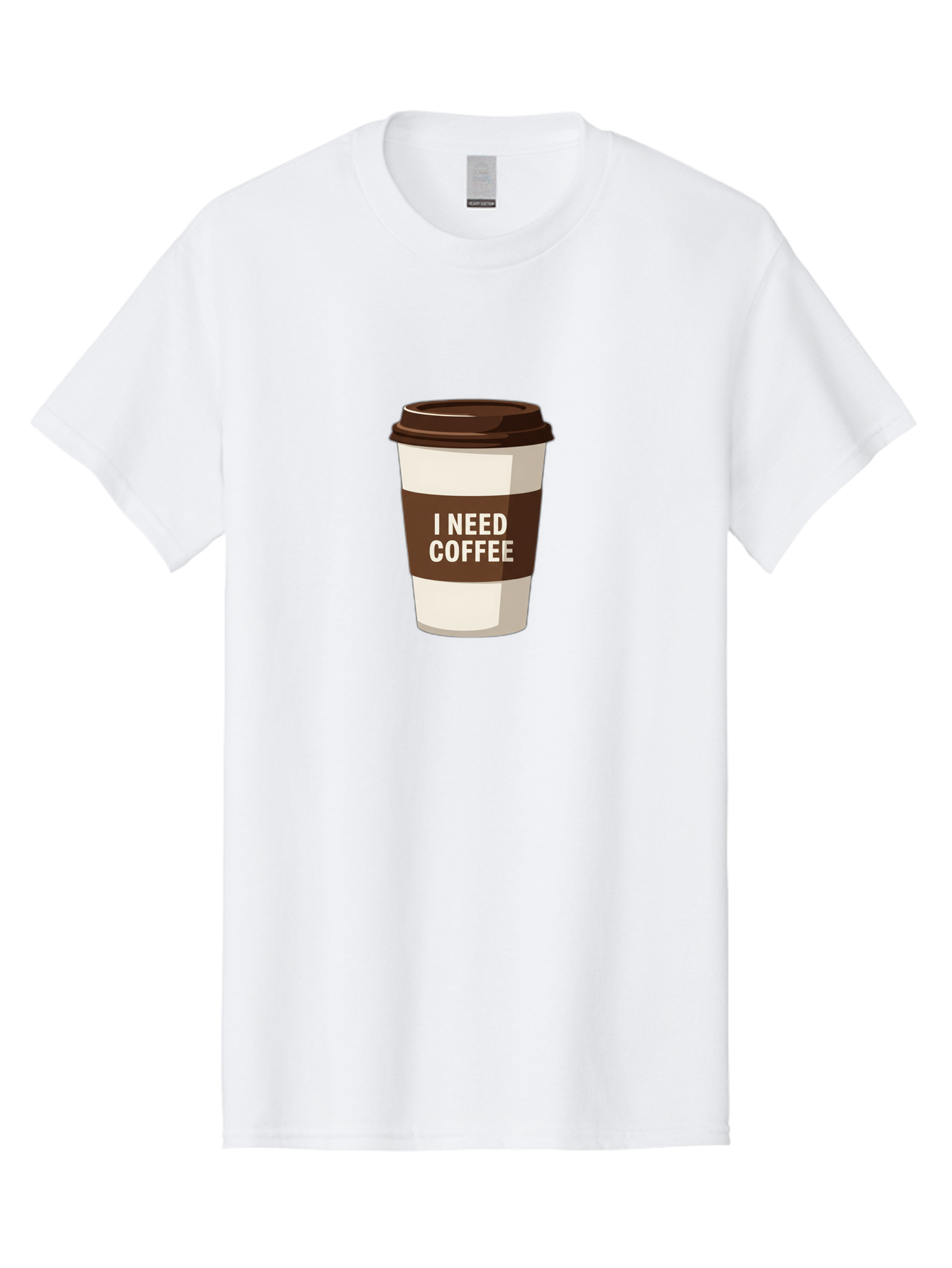I-Need-Coffee-10 Men'S Graphic Tee, 100% Cotton, Comfortable Casual Summer Wear, Machine Washable, Coffee Cup, Disposable Coffee Cup, Coffee To Go, Morning Coffee, Caffeine Fix, Coffee Break, Coffee Love, Coffee Addiction Bac059 4