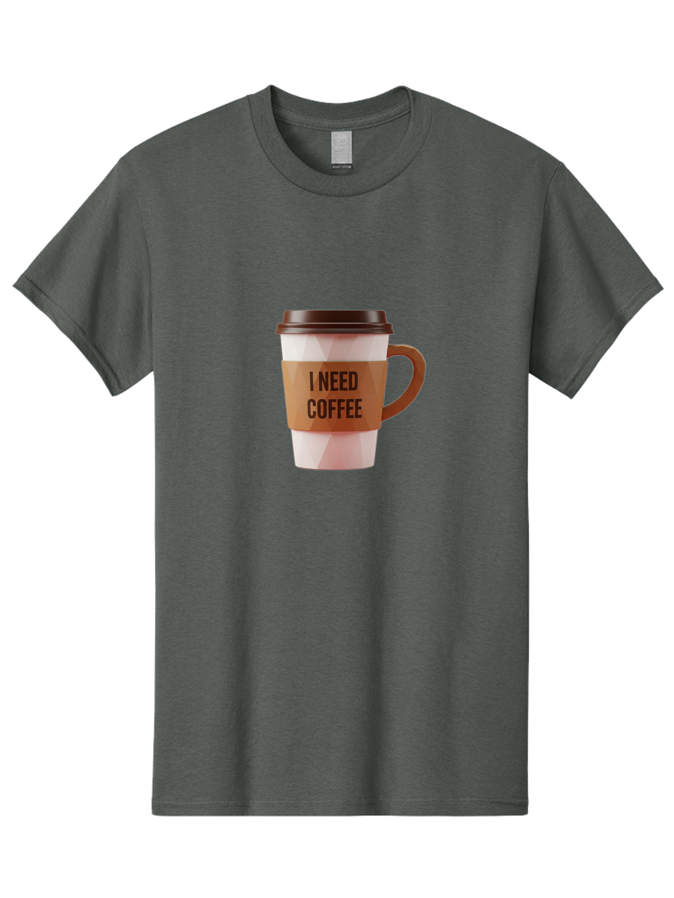 I-Need-Coffee-11 Men'S Graphic Tee, 100% Cotton, Comfortable Casual Summer Wear, Machine Washable, Coffee Cup, Morning Coffee, Coffee Break, Coffee Lover, Daily Grind, Caffeine Fix, To-Go Cup, Disposable Cup Bac060 3