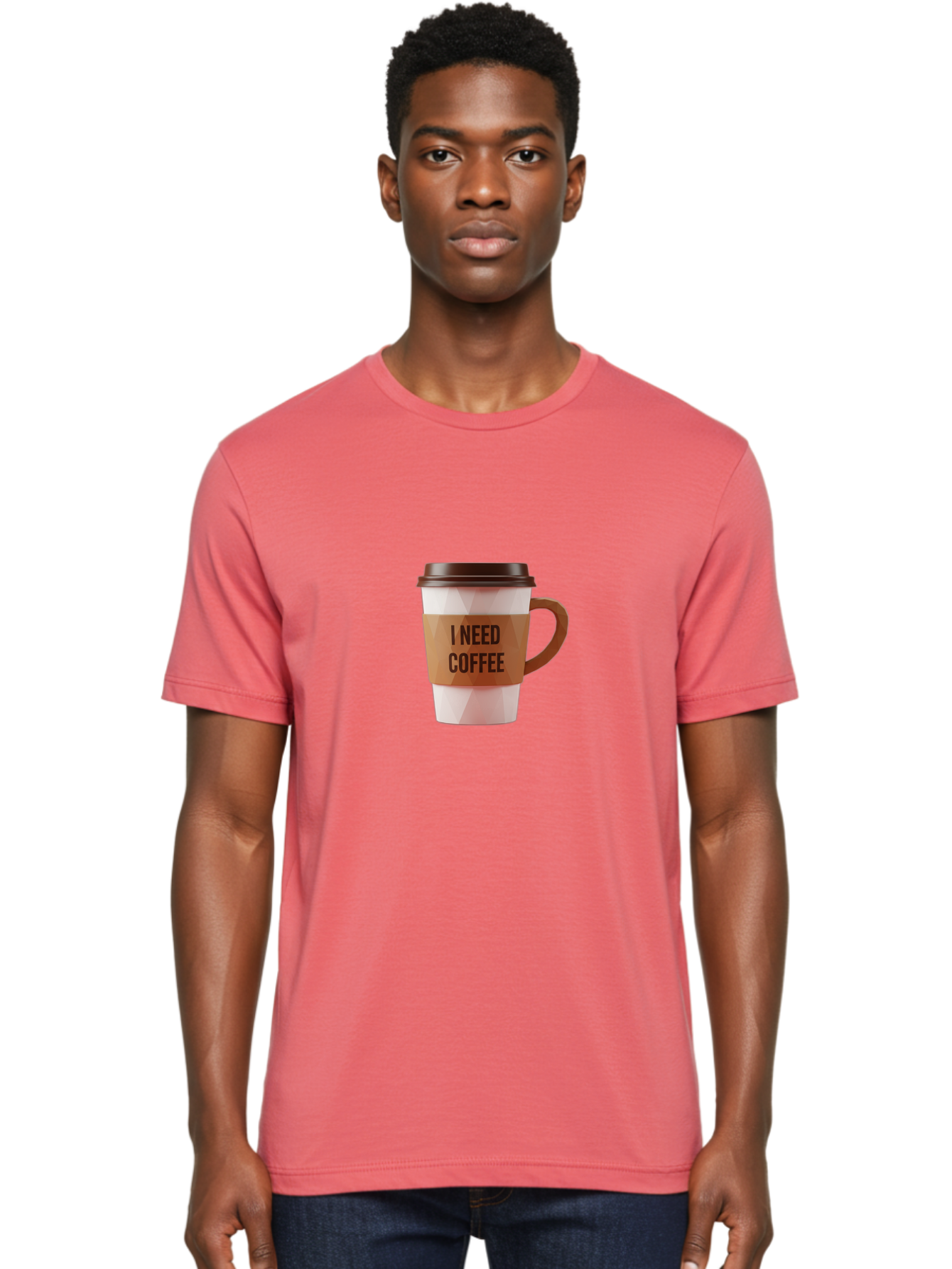 I-Need-Coffee-11 Men'S Graphic Tee, 100% Cotton, Comfortable Casual Summer Wear, Machine Washable, Coffee Cup, Morning Coffee, Coffee Break, Coffee Lover, Daily Grind, Caffeine Fix, To-Go Cup, Disposable Cup Bac060 17