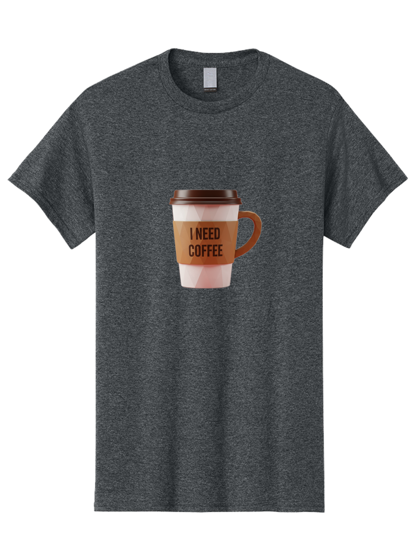 I-Need-Coffee-11 Men'S Graphic Tee, 100% Cotton, Comfortable Casual Summer Wear, Machine Washable, Coffee Cup, Morning Coffee, Coffee Break, Coffee Lover, Daily Grind, Caffeine Fix, To-Go Cup, Disposable Cup Bac060 6