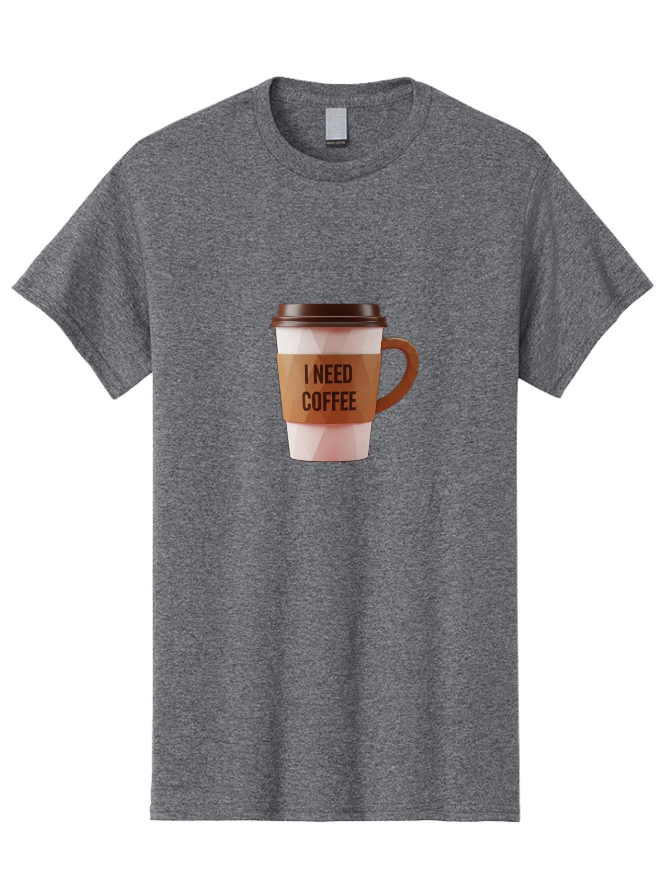 I-Need-Coffee-11 Men'S Graphic Tee, 100% Cotton, Comfortable Casual Summer Wear, Machine Washable, Coffee Cup, Morning Coffee, Coffee Break, Coffee Lover, Daily Grind, Caffeine Fix, To-Go Cup, Disposable Cup Bac060