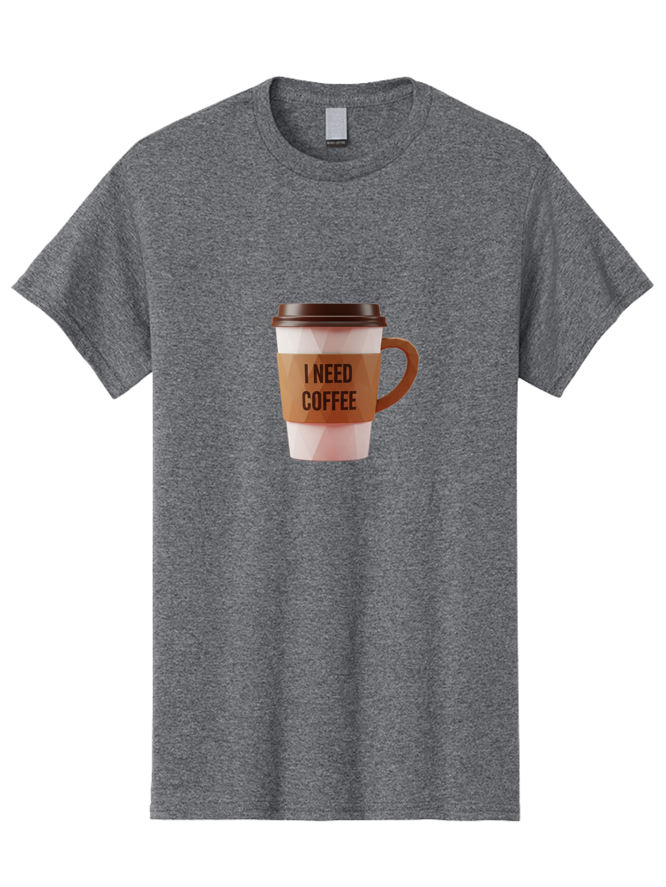 I-Need-Coffee-11 Men'S Graphic Tee, 100% Cotton, Comfortable Casual Summer Wear, Machine Washable, Coffee Cup, Morning Coffee, Coffee Break, Coffee Lover, Daily Grind, Caffeine Fix, To-Go Cup, Disposable Cup Bac060 11