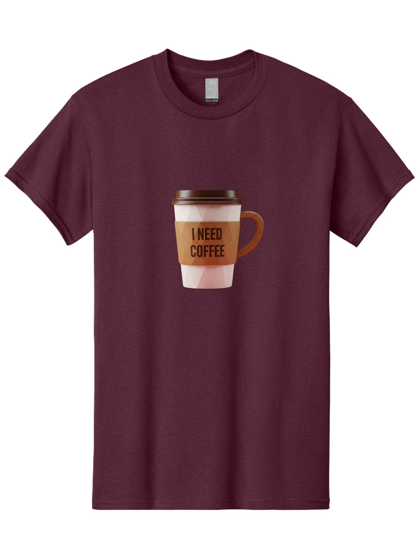 I-Need-Coffee-11 Men'S Graphic Tee, 100% Cotton, Comfortable Casual Summer Wear, Machine Washable, Coffee Cup, Morning Coffee, Coffee Break, Coffee Lover, Daily Grind, Caffeine Fix, To-Go Cup, Disposable Cup Bac060 7