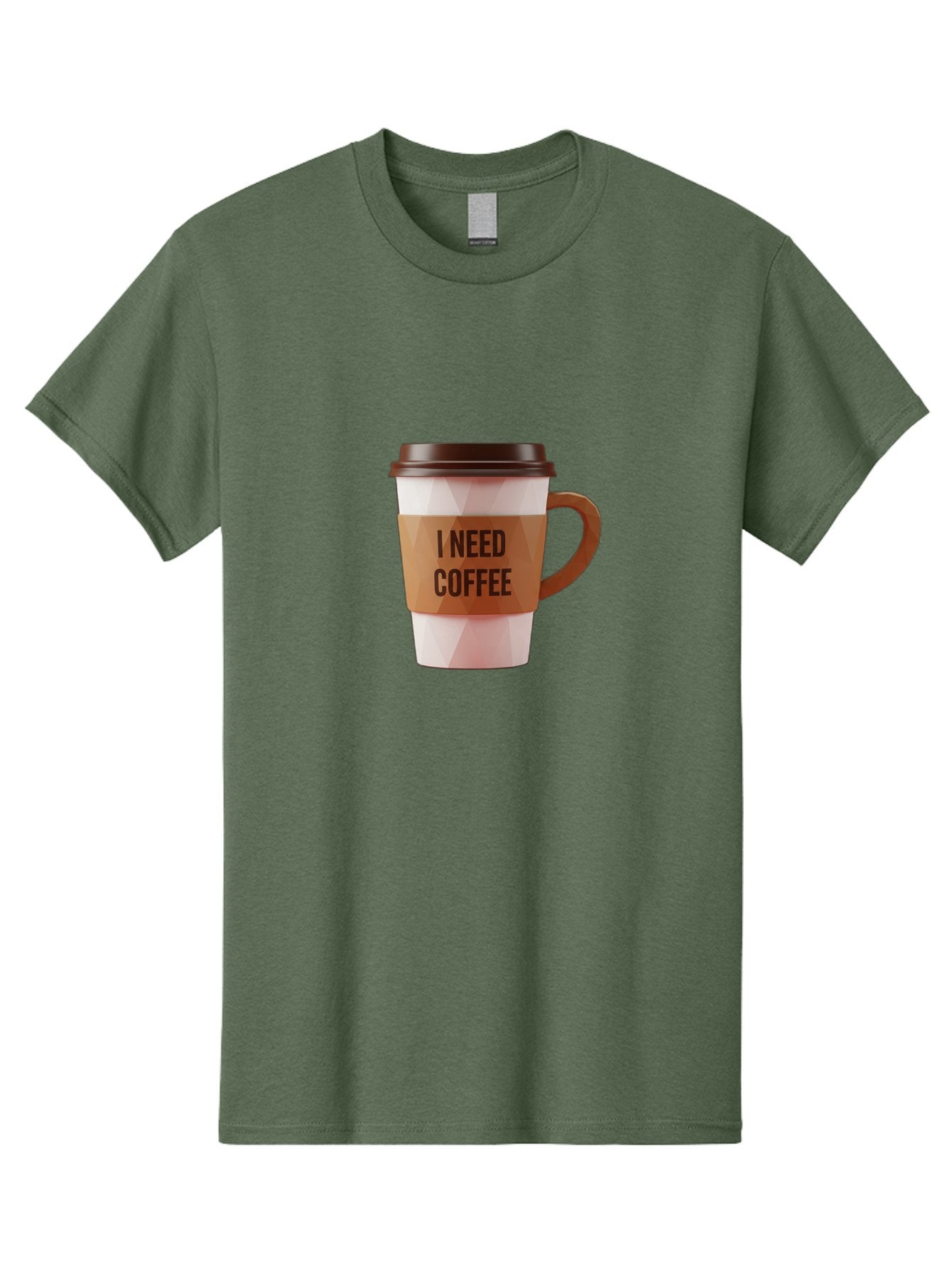 I-Need-Coffee-11 Men'S Graphic Tee, 100% Cotton, Comfortable Casual Summer Wear, Machine Washable, Coffee Cup, Morning Coffee, Coffee Break, Coffee Lover, Daily Grind, Caffeine Fix, To-Go Cup, Disposable Cup Bac060 11