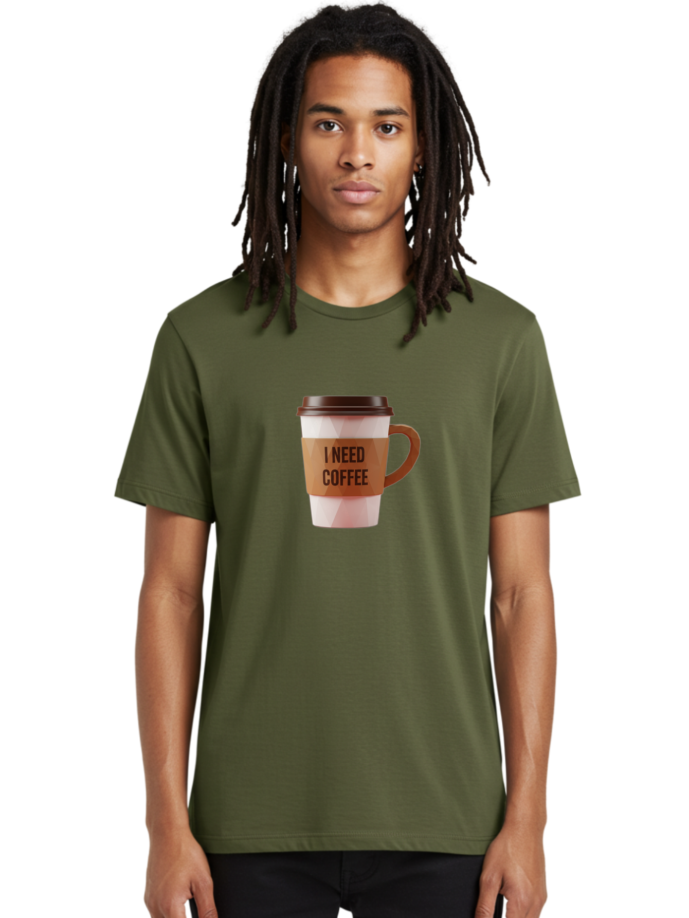 I-Need-Coffee-11 Men'S Graphic Tee, 100% Cotton, Comfortable Casual Summer Wear, Machine Washable, Coffee Cup, Morning Coffee, Coffee Break, Coffee Lover, Daily Grind, Caffeine Fix, To-Go Cup, Disposable Cup Bac060 19