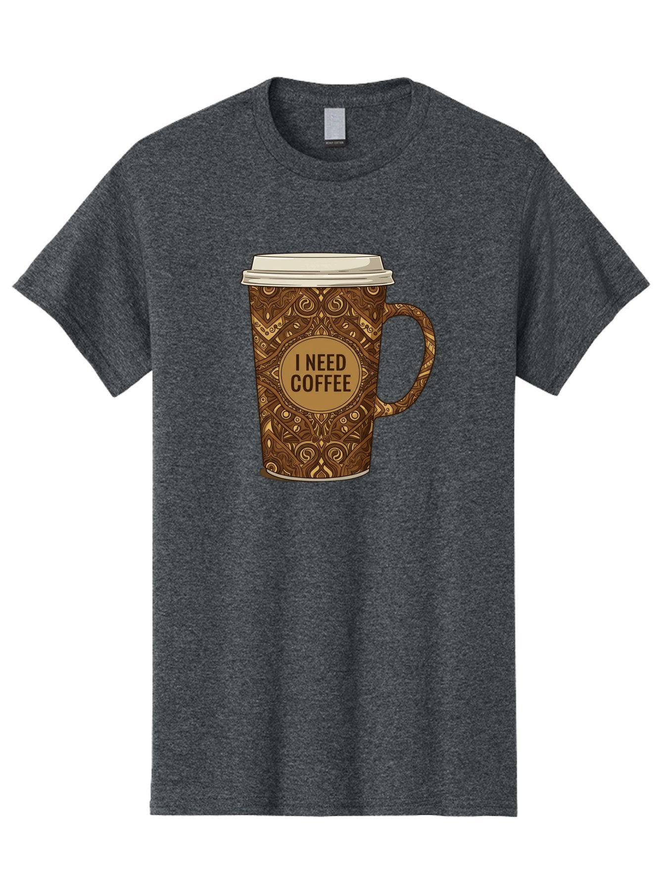 I-Need-Coffee-14 Men'S Graphic Tee, 100% Cotton, Comfortable Casual Summer Wear, Machine Washable, Coffee Cup, Takeaway Coffee, Coffee Lover, Morning Coffee, Coffee Break, Coffee Time, Coffee Addiction, Coffee Culture, Coffee Design, Bac063 12