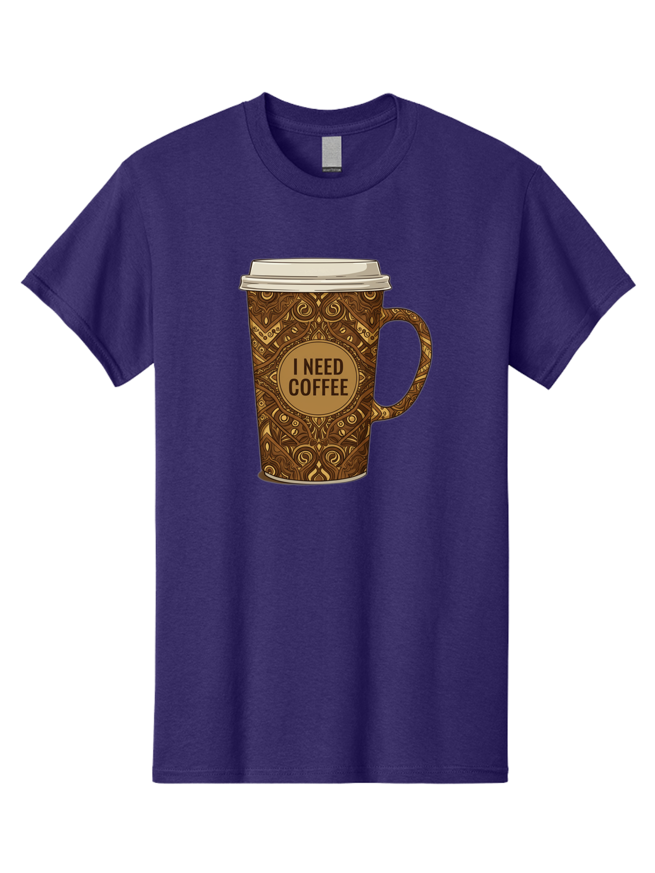 I-Need-Coffee-14 Men'S Graphic Tee, 100% Cotton, Comfortable Casual Summer Wear, Machine Washable, Coffee Cup, Takeaway Coffee, Coffee Lover, Morning Coffee, Coffee Break, Coffee Time, Coffee Addiction, Coffee Culture, Coffee Design, Bac063 15