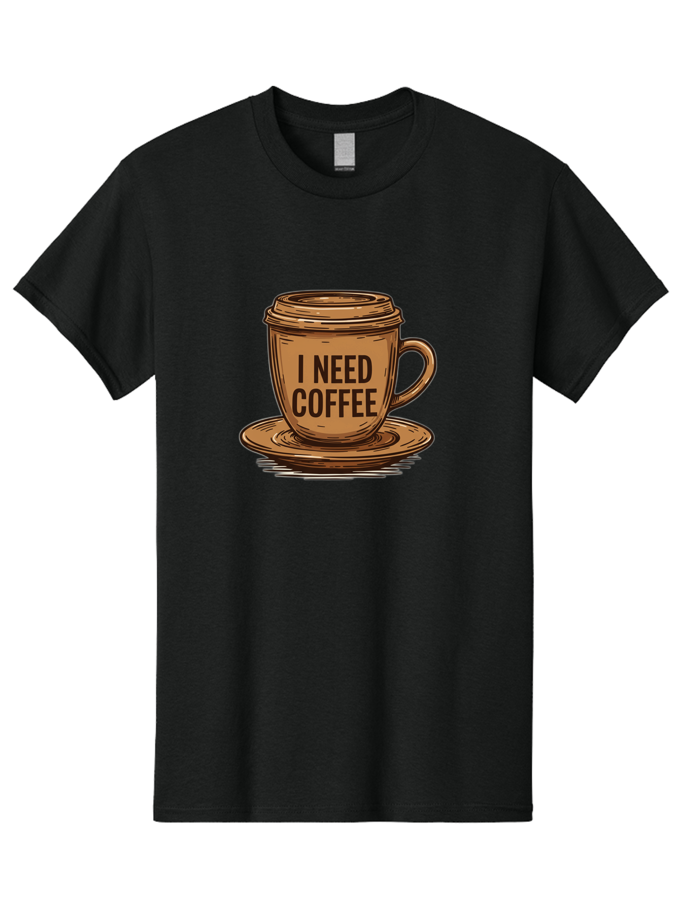 I-Need-Coffee-15 Men'S Graphic Tee, 100% Cotton, Comfortable Casual Summer Wear, Machine Washable, Coffee Cup, Coffee Break, Morning Pick-Me-Up, Caffeine Fix, Humorous Illustration, Coffee Lover, Coffee Addiction Bac064 5