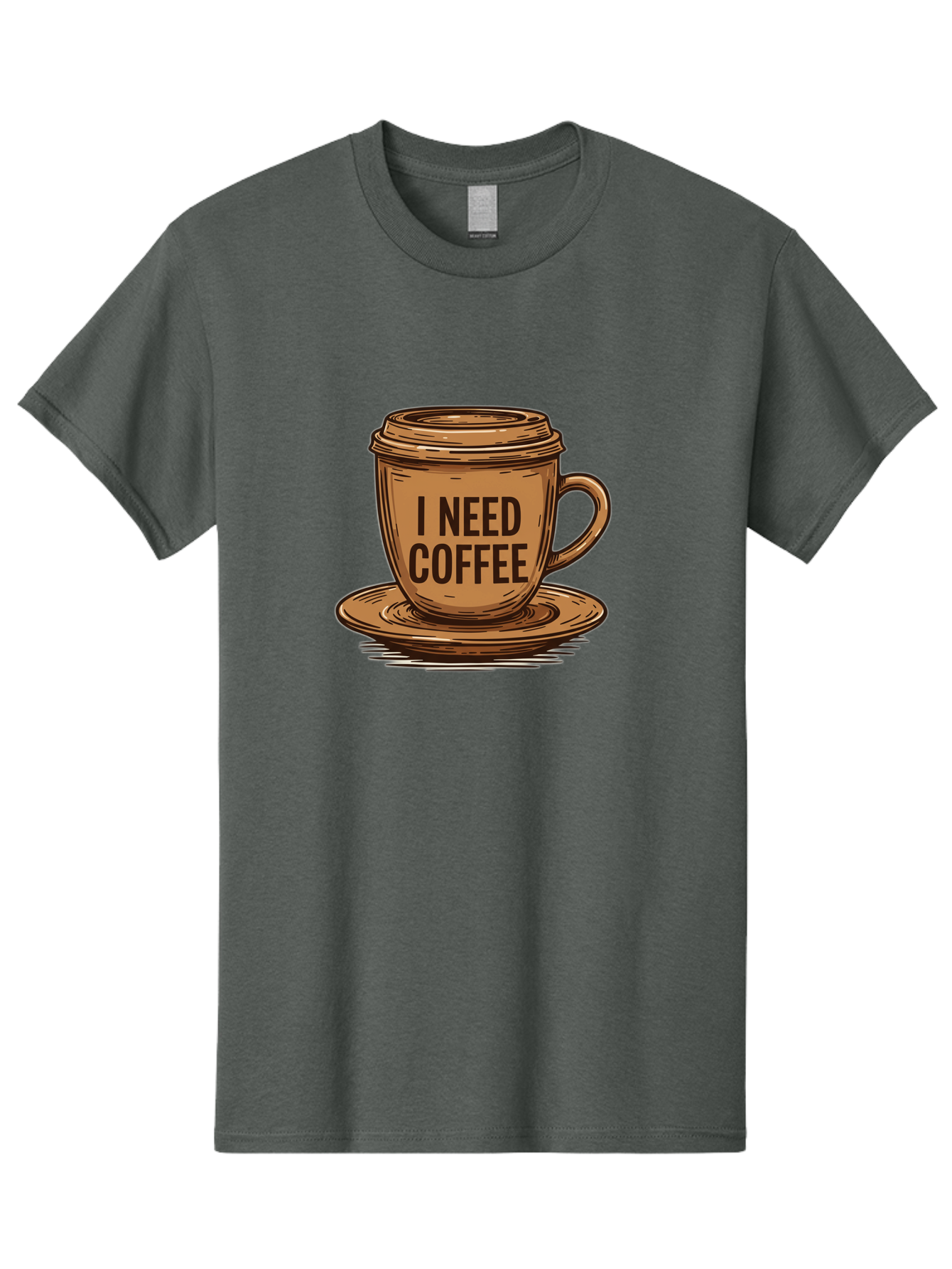 I-Need-Coffee-15 Men'S Graphic Tee, 100% Cotton, Comfortable Casual Summer Wear, Machine Washable, Coffee Cup, Coffee Break, Morning Pick-Me-Up, Caffeine Fix, Humorous Illustration, Coffee Lover, Coffee Addiction Bac064 14