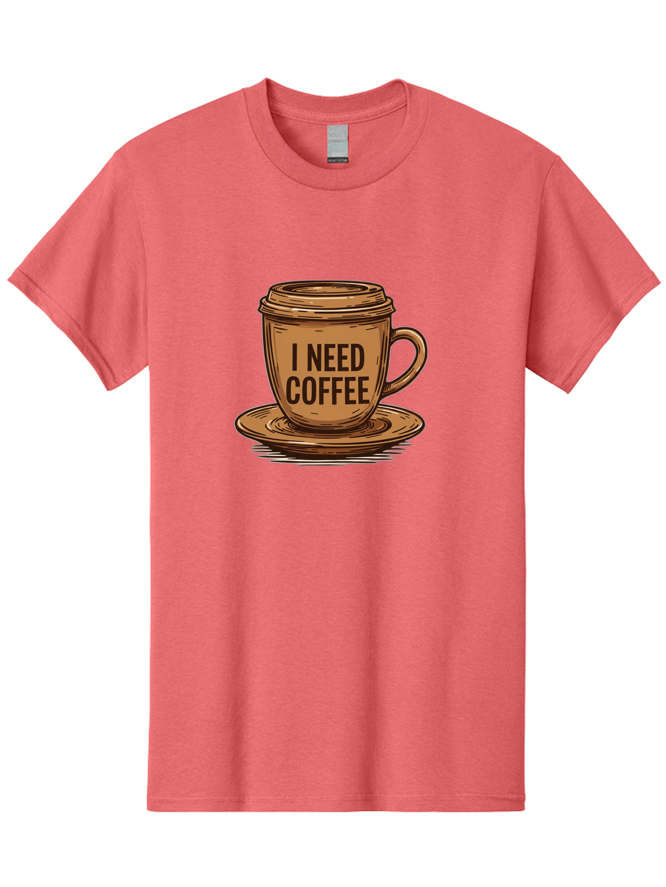 I-Need-Coffee-15 Men'S Graphic Tee, 100% Cotton, Comfortable Casual Summer Wear, Machine Washable, Coffee Cup, Coffee Break, Morning Pick-Me-Up, Caffeine Fix, Humorous Illustration, Coffee Lover, Coffee Addiction Bac064 10