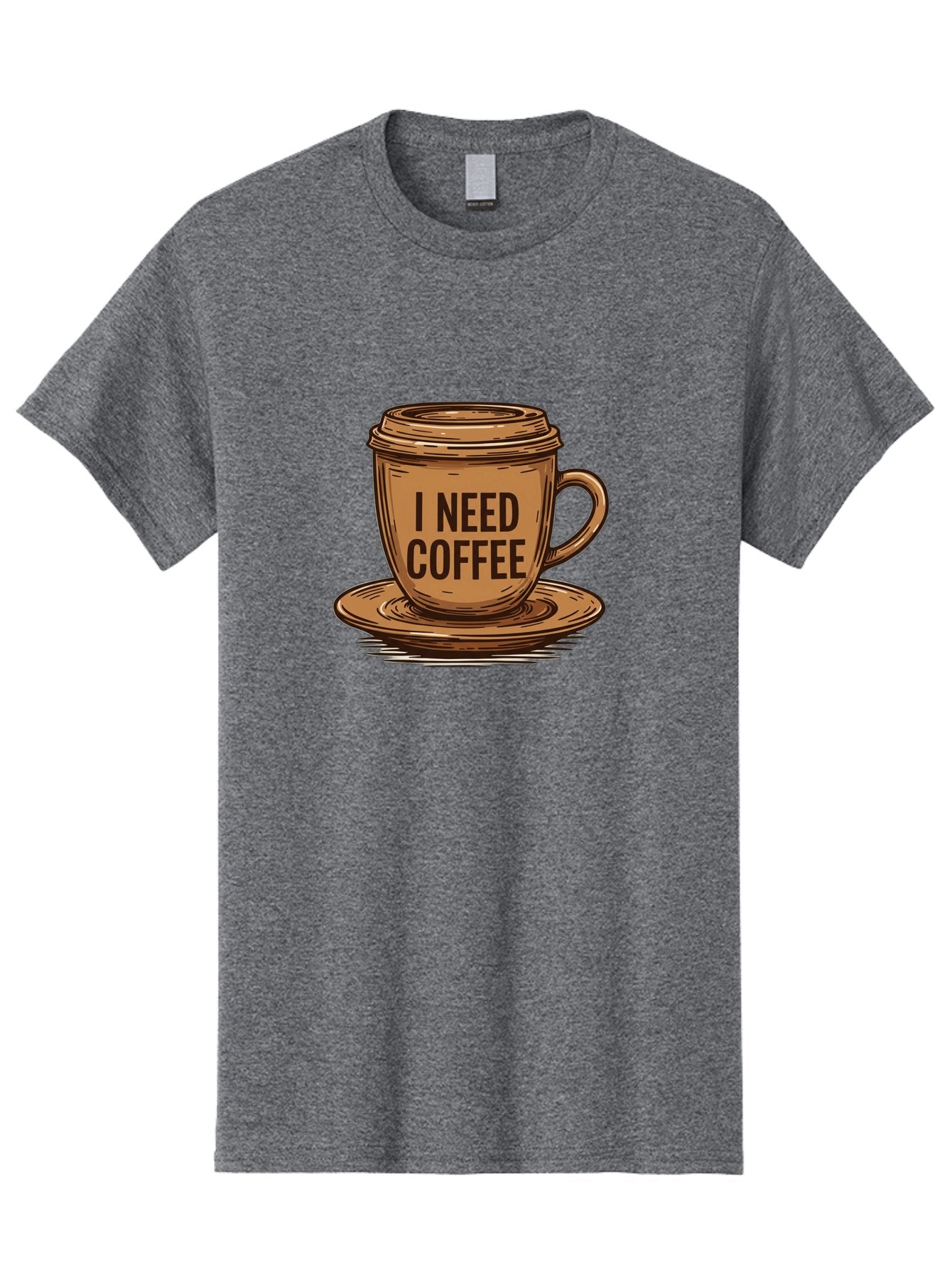 I-Need-Coffee-15 Men'S Graphic Tee, 100% Cotton, Comfortable Casual Summer Wear, Machine Washable, Coffee Cup, Coffee Break, Morning Pick-Me-Up, Caffeine Fix, Humorous Illustration, Coffee Lover, Coffee Addiction Bac064 7