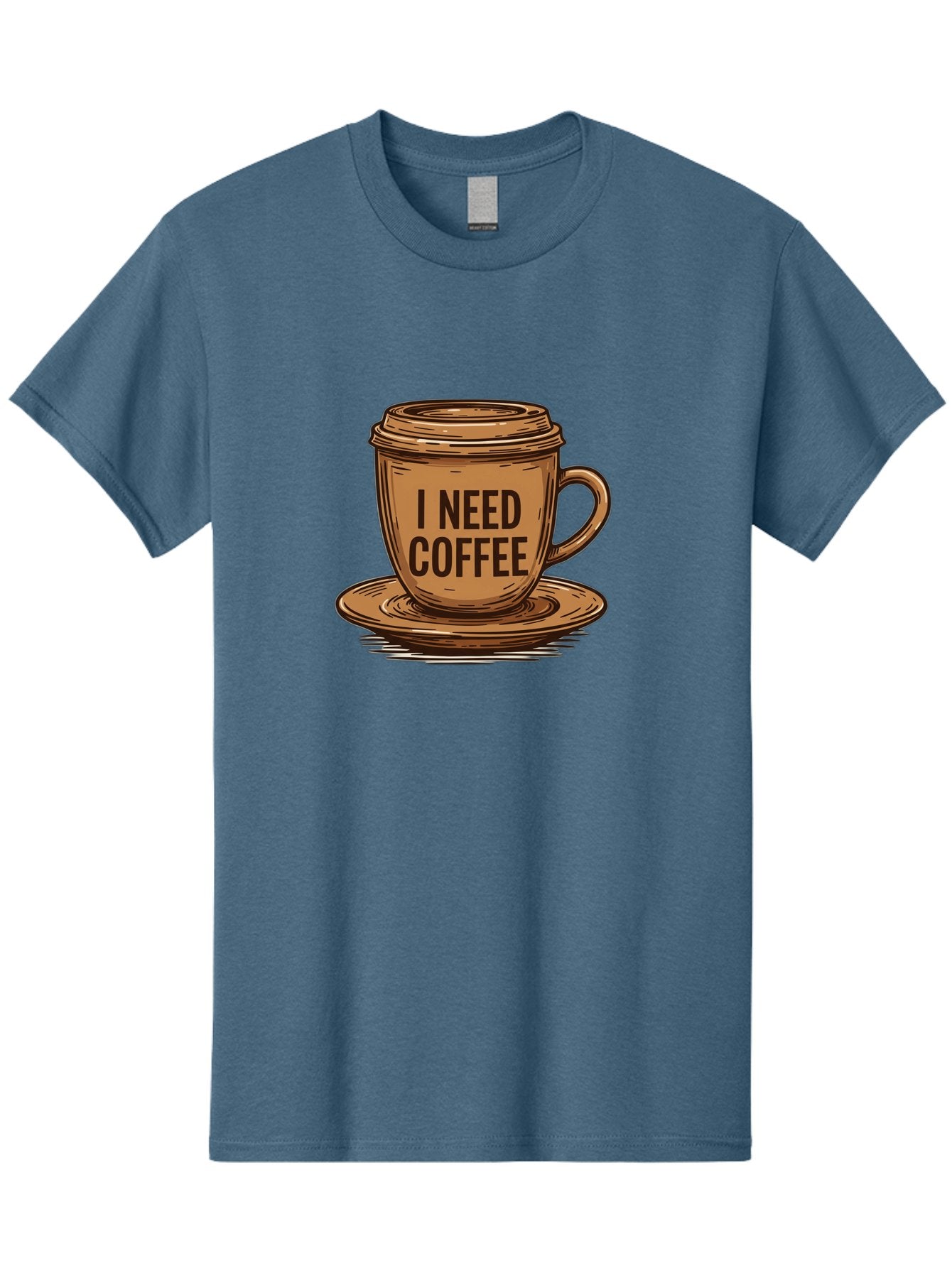 I-Need-Coffee-15 Men'S Graphic Tee, 100% Cotton, Comfortable Casual Summer Wear, Machine Washable, Coffee Cup, Coffee Break, Morning Pick-Me-Up, Caffeine Fix, Humorous Illustration, Coffee Lover, Coffee Addiction Bac064 6