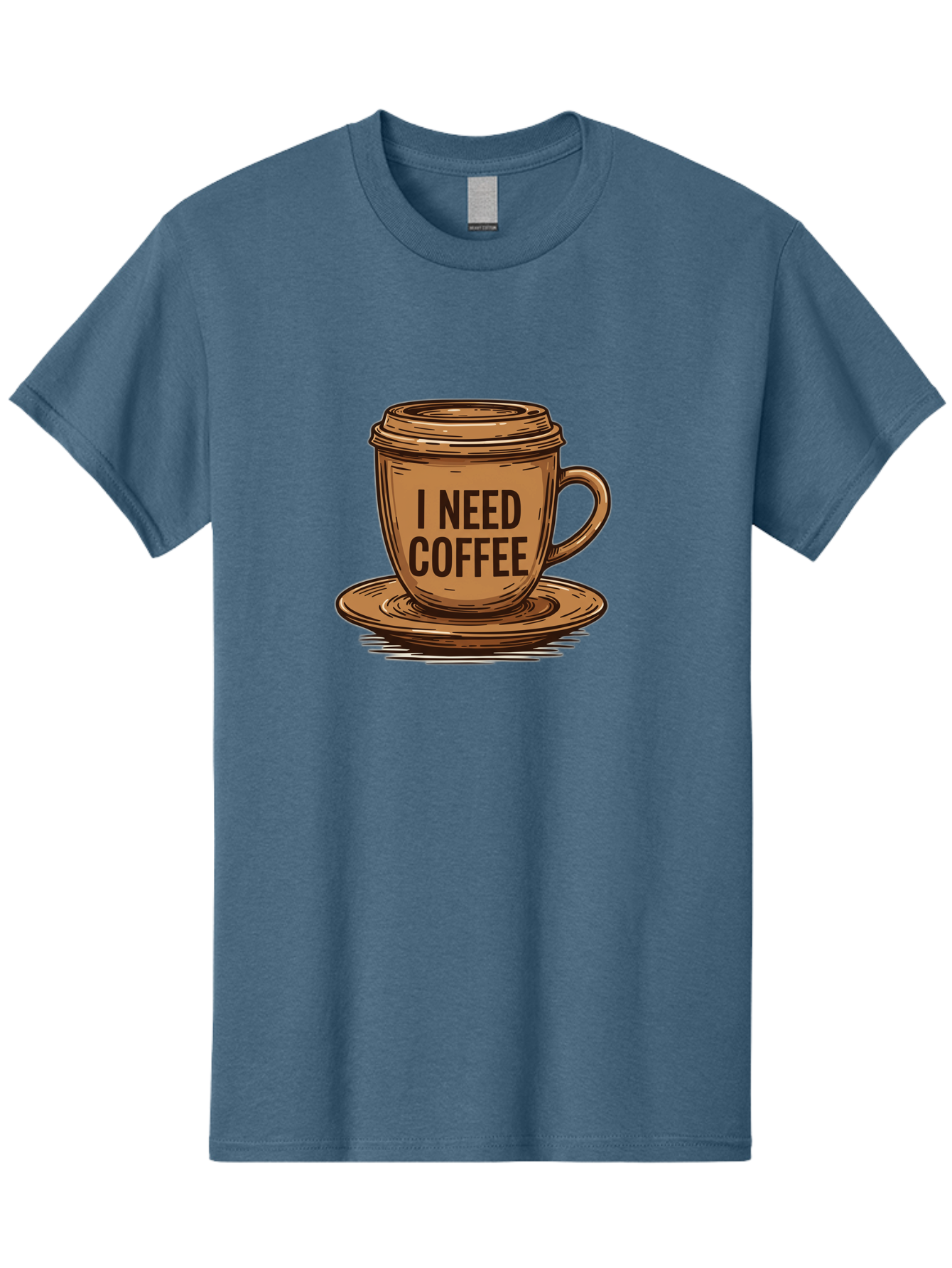 I-Need-Coffee-15 Men'S Graphic Tee, 100% Cotton, Comfortable Casual Summer Wear, Machine Washable, Coffee Cup, Coffee Break, Morning Pick-Me-Up, Caffeine Fix, Humorous Illustration, Coffee Lover, Coffee Addiction Bac064 7