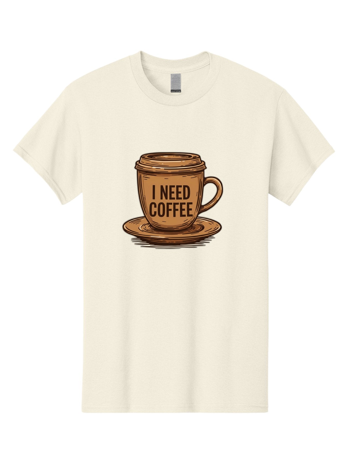 I-Need-Coffee-15 Men'S Graphic Tee, 100% Cotton, Comfortable Casual Summer Wear, Machine Washable, Coffee Cup, Coffee Break, Morning Pick-Me-Up, Caffeine Fix, Humorous Illustration, Coffee Lover, Coffee Addiction Bac064 3