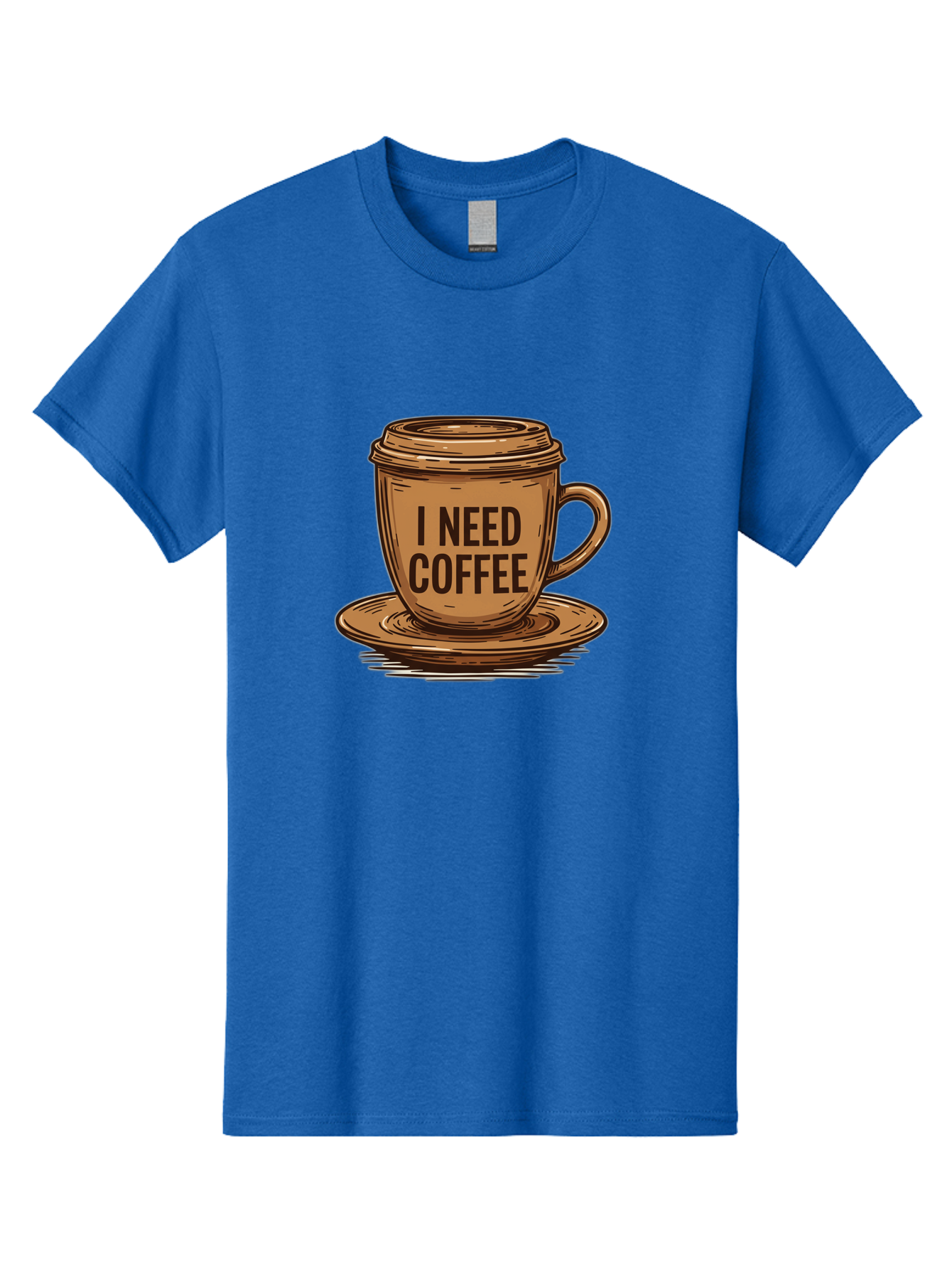 I-Need-Coffee-15 Men'S Graphic Tee, 100% Cotton, Comfortable Casual Summer Wear, Machine Washable, Coffee Cup, Coffee Break, Morning Pick-Me-Up, Caffeine Fix, Humorous Illustration, Coffee Lover, Coffee Addiction Bac064 4