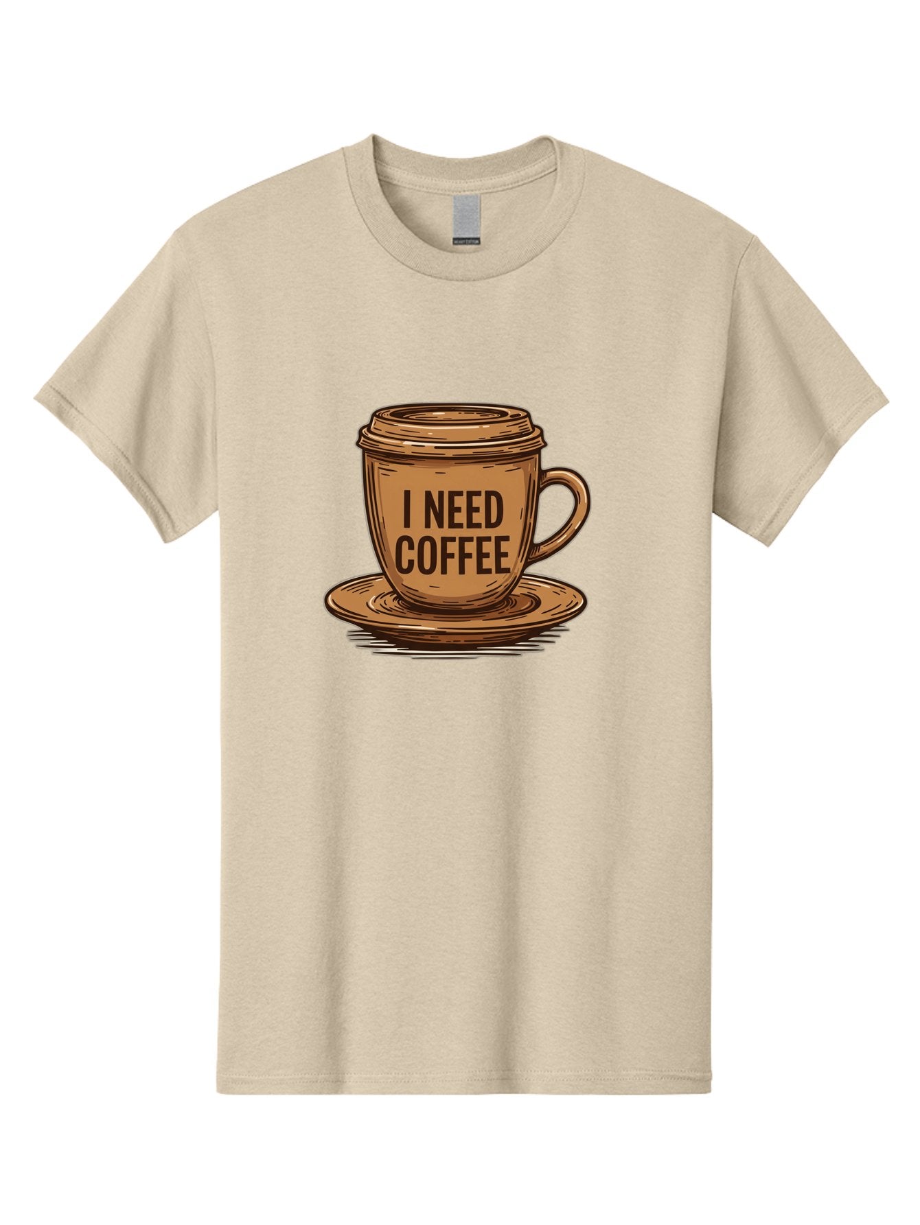 I-Need-Coffee-15 Men'S Graphic Tee, 100% Cotton, Comfortable Casual Summer Wear, Machine Washable, Coffee Cup, Coffee Break, Morning Pick-Me-Up, Caffeine Fix, Humorous Illustration, Coffee Lover, Coffee Addiction Bac064 12