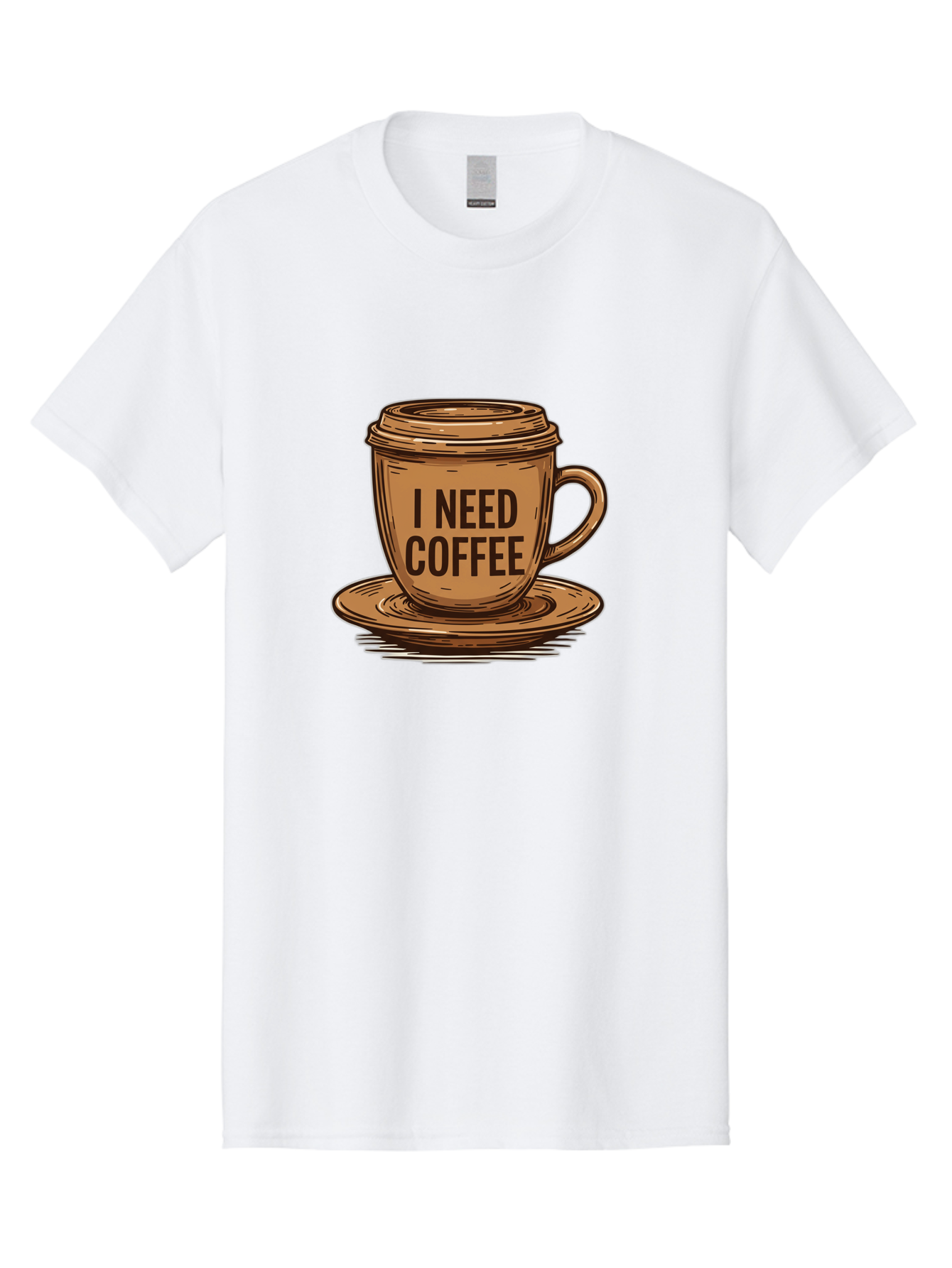 I-Need-Coffee-15 Men'S Graphic Tee, 100% Cotton, Comfortable Casual Summer Wear, Machine Washable, Coffee Cup, Coffee Break, Morning Pick-Me-Up, Caffeine Fix, Humorous Illustration, Coffee Lover, Coffee Addiction Bac064 11