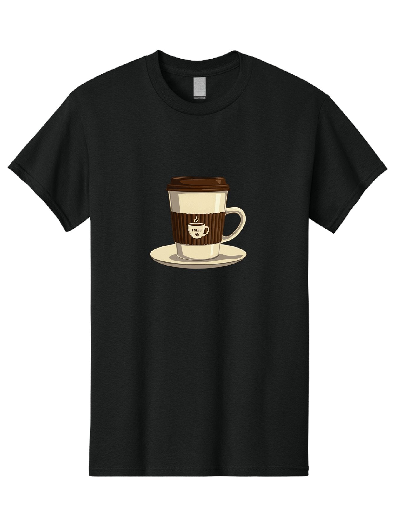 I-Need-Coffee-16 Men'S Graphic Tee, 100% Cotton, Comfortable Casual Summer Wear, Machine Washable, Coffee Cup, Takeout Container, Coffee To Go, Coffee Break, Coffee Lover, Morning Coffee, Caffeine Fix, Coffee Craving Bac065 6