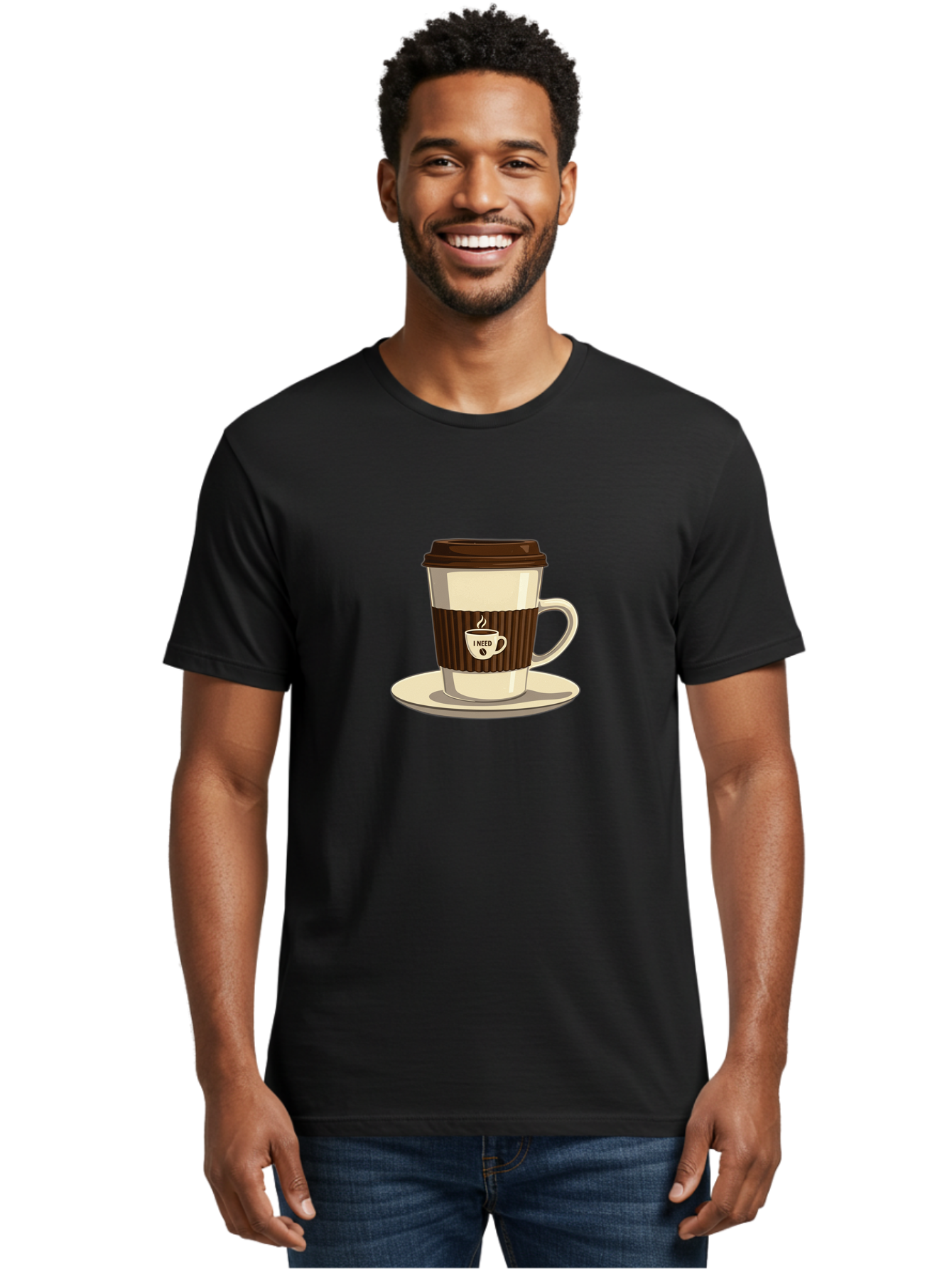 I-Need-Coffee-16 Men'S Graphic Tee, 100% Cotton, Comfortable Casual Summer Wear, Machine Washable, Coffee Cup, Takeout Container, Coffee To Go, Coffee Break, Coffee Lover, Morning Coffee, Caffeine Fix, Coffee Craving Bac065 22
