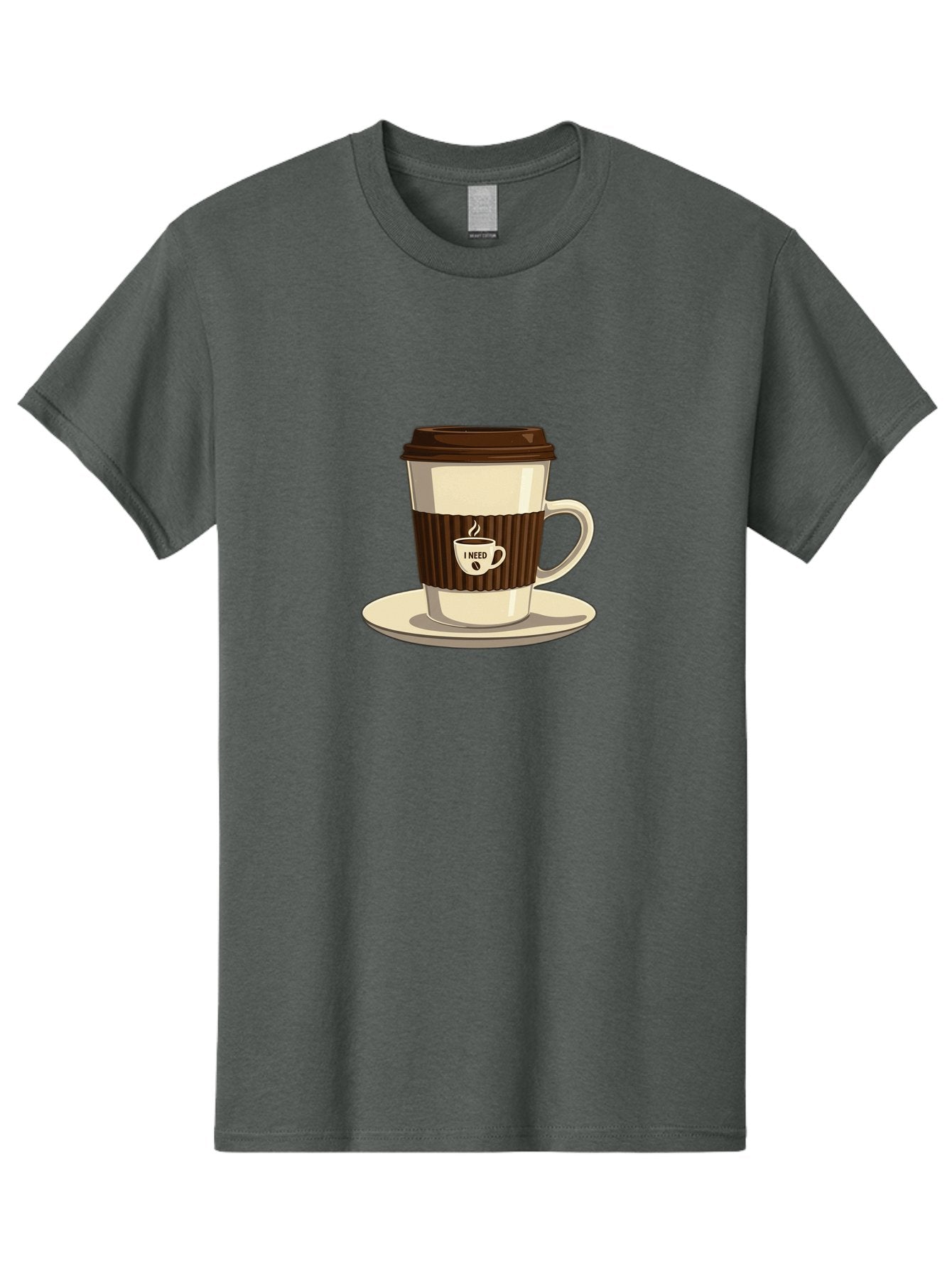 I-Need-Coffee-16 Men'S Graphic Tee, 100% Cotton, Comfortable Casual Summer Wear, Machine Washable, Coffee Cup, Takeout Container, Coffee To Go, Coffee Break, Coffee Lover, Morning Coffee, Caffeine Fix, Coffee Craving Bac065 3